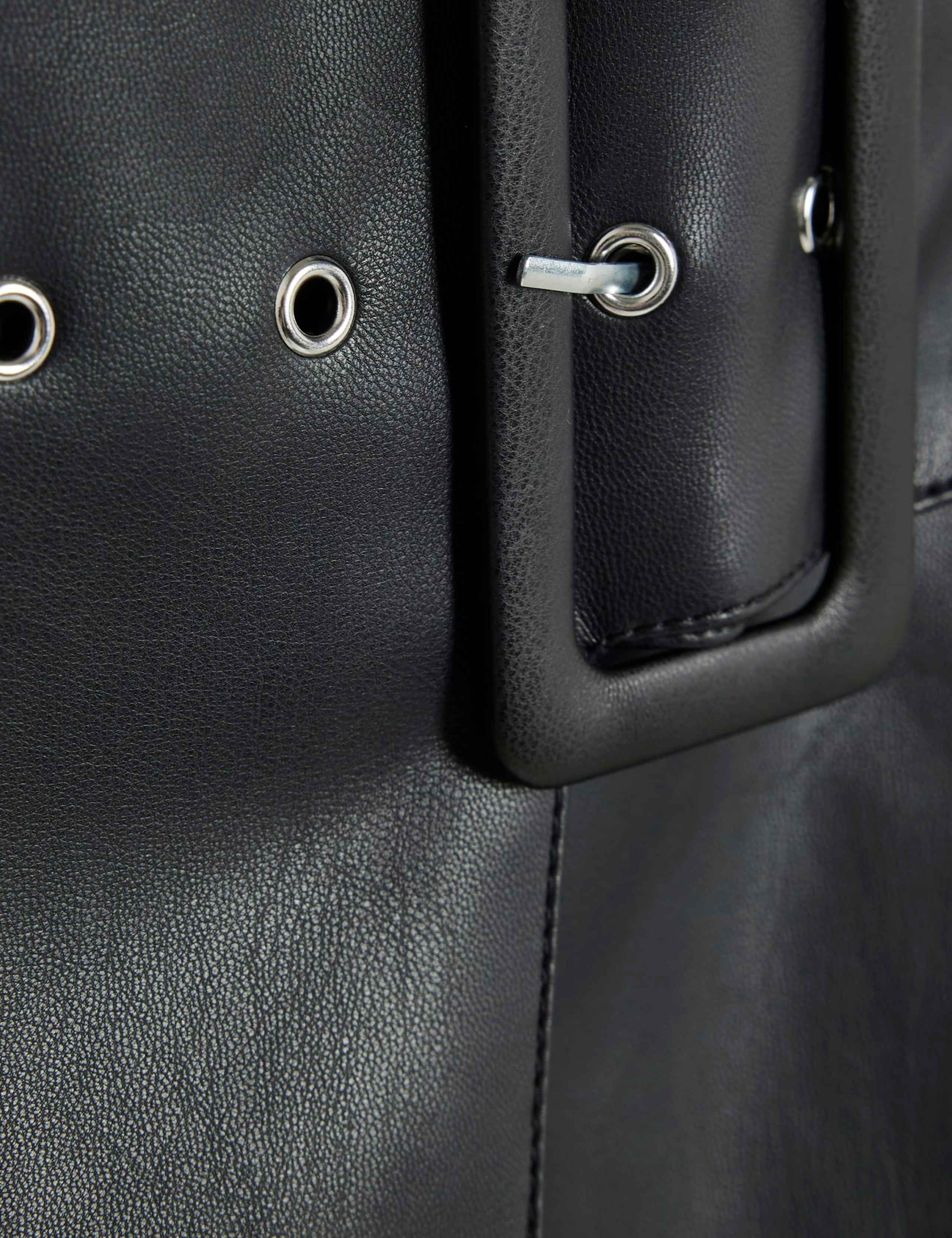 Faux Leather Buckle Mini Wrap Skirt 5 of 6