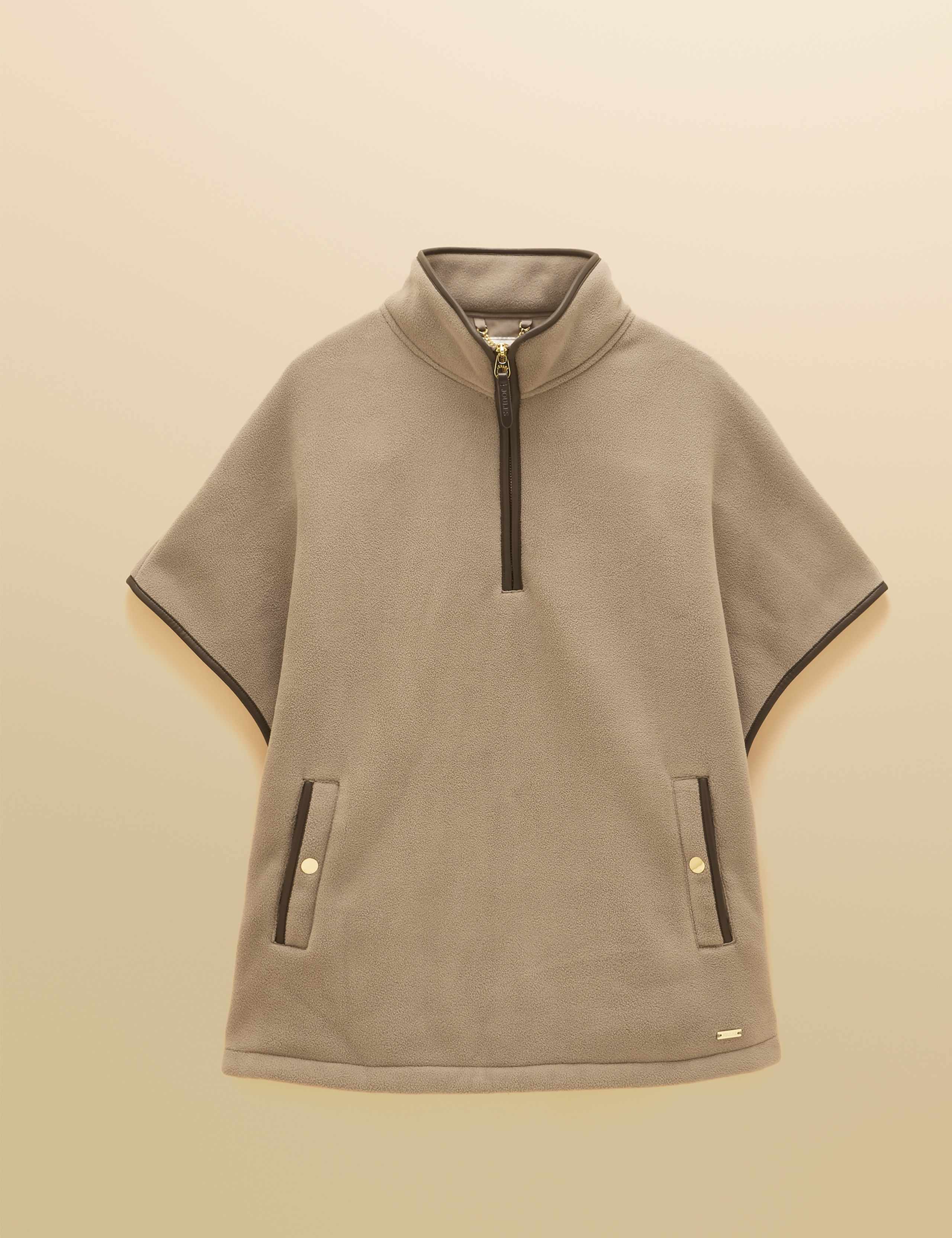 Fleece Funnel Neck Short Cape Jacket 3 of 8