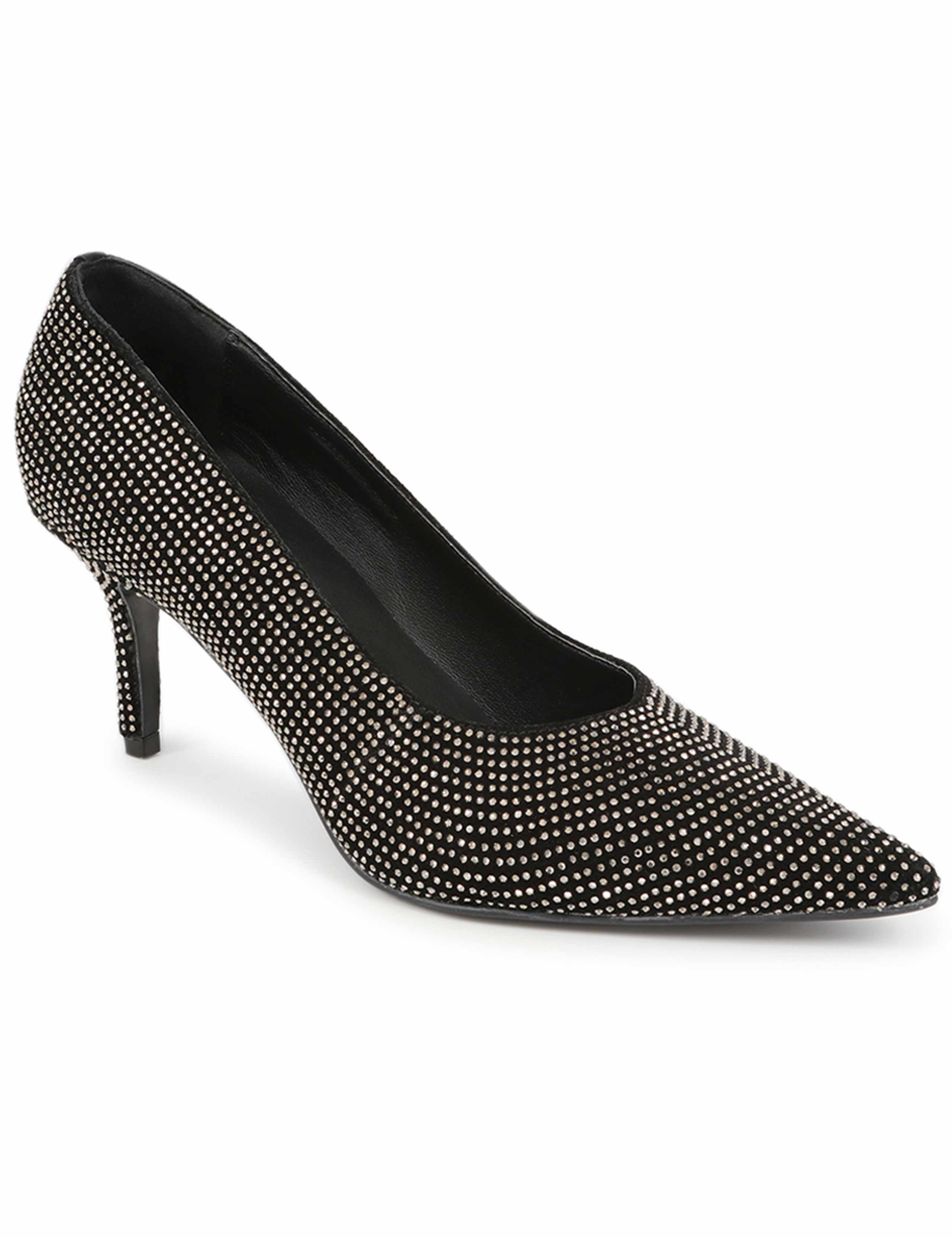 Leather Embellished Kitten Heel Court Shoes 5 of 7