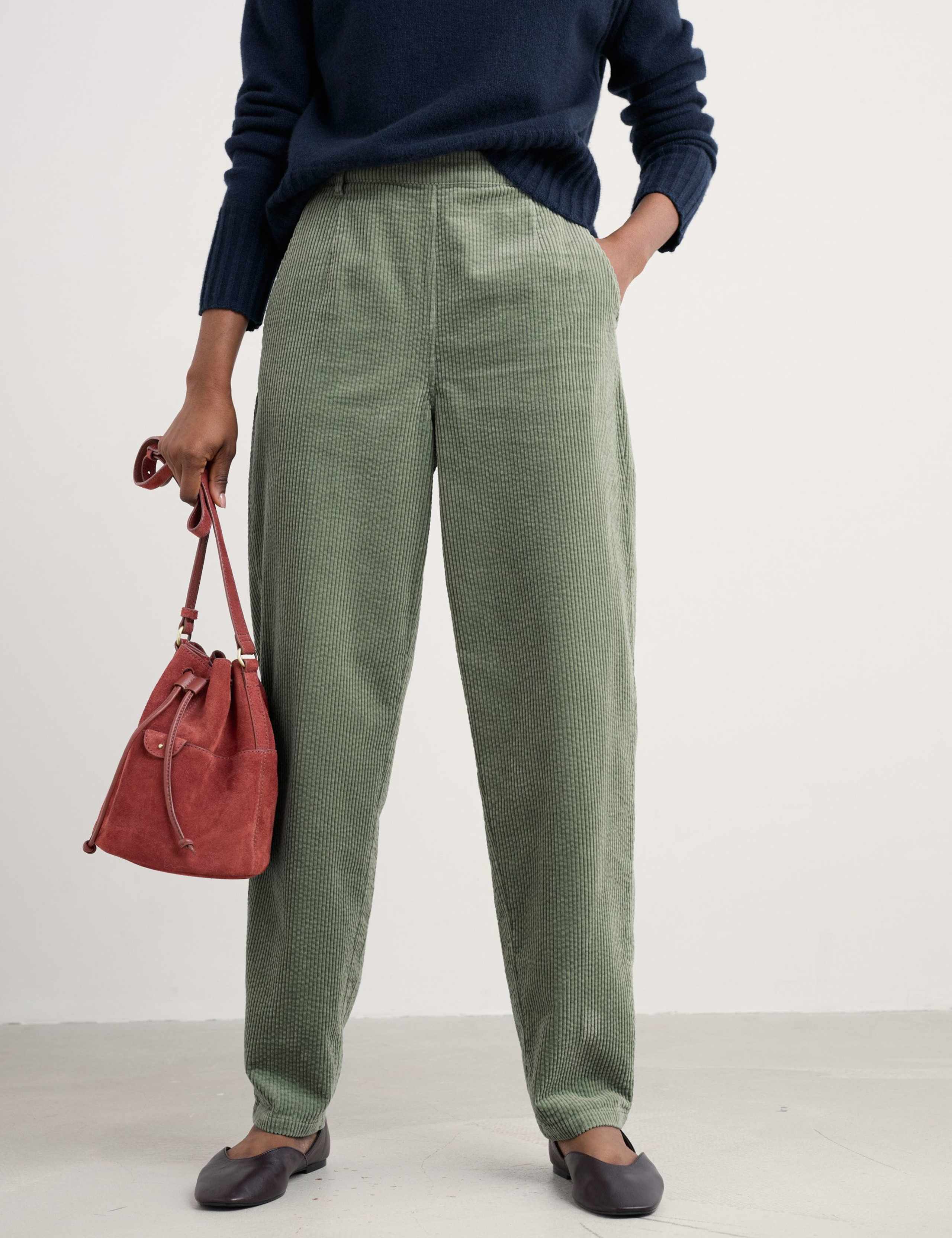 Pure Cotton Cord Tapered Trousers 3 of 4