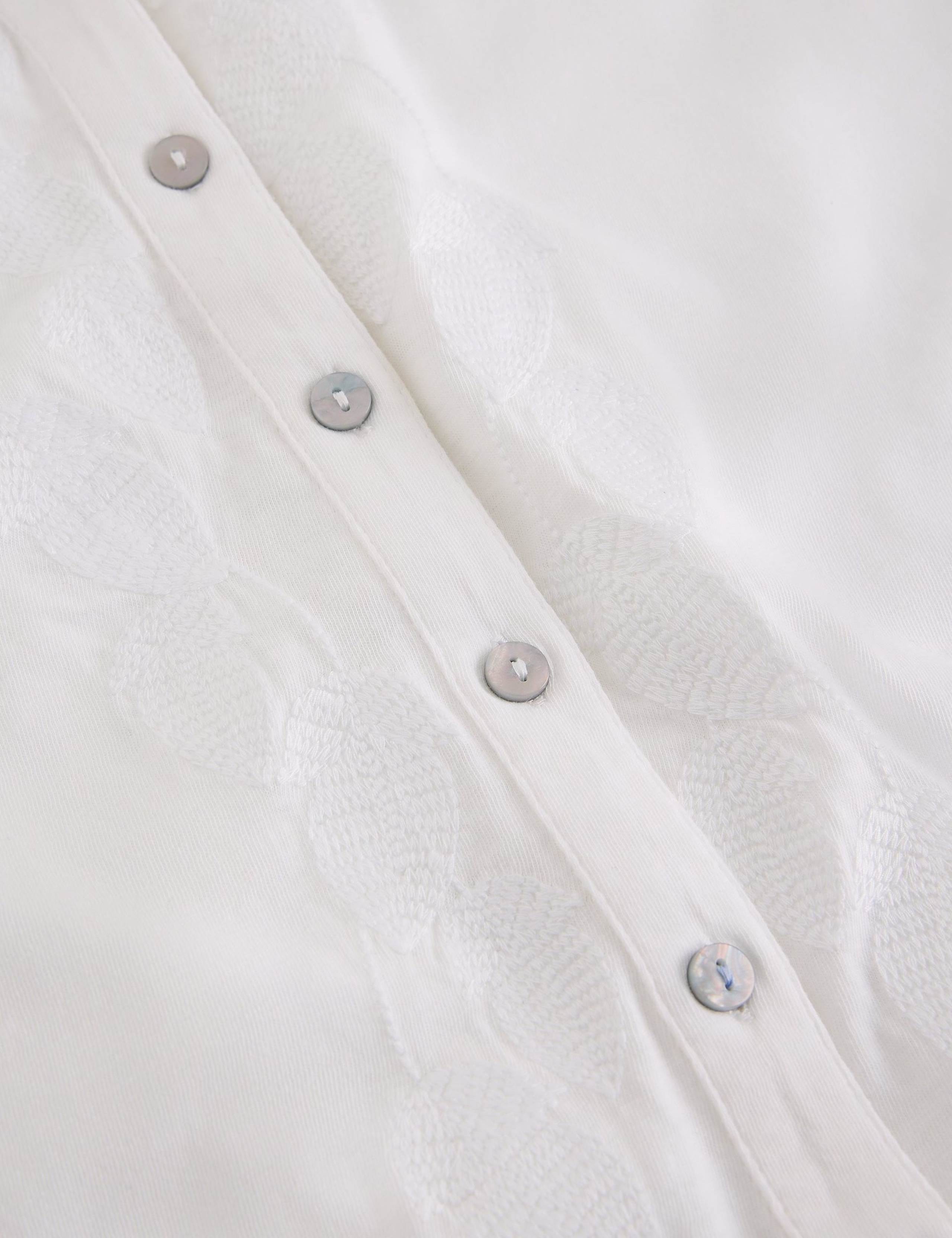 Pure Cotton Embroidered Sleeveless Shirt 4 of 6