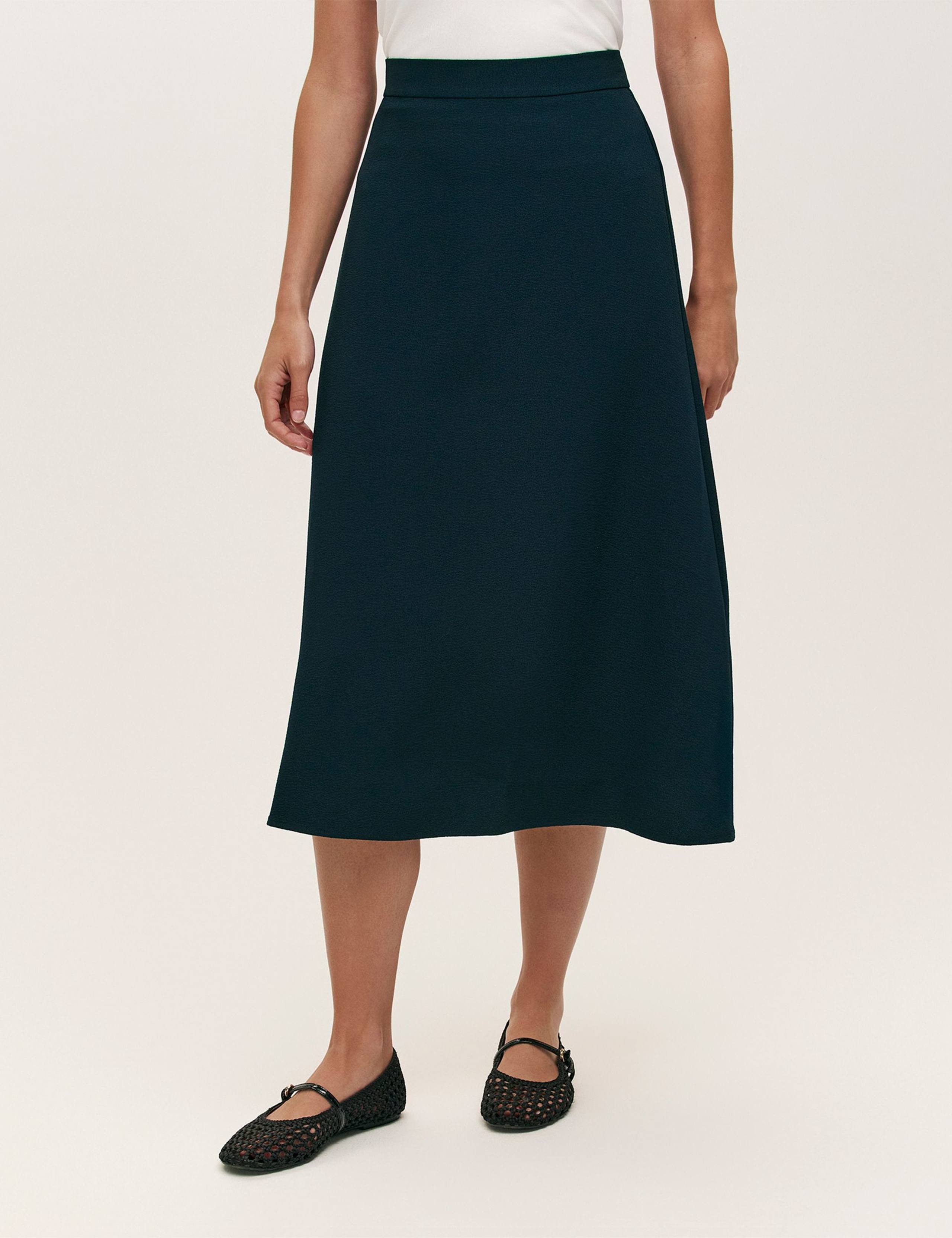 Crepe Midi A-Line Skirt 3 of 5
