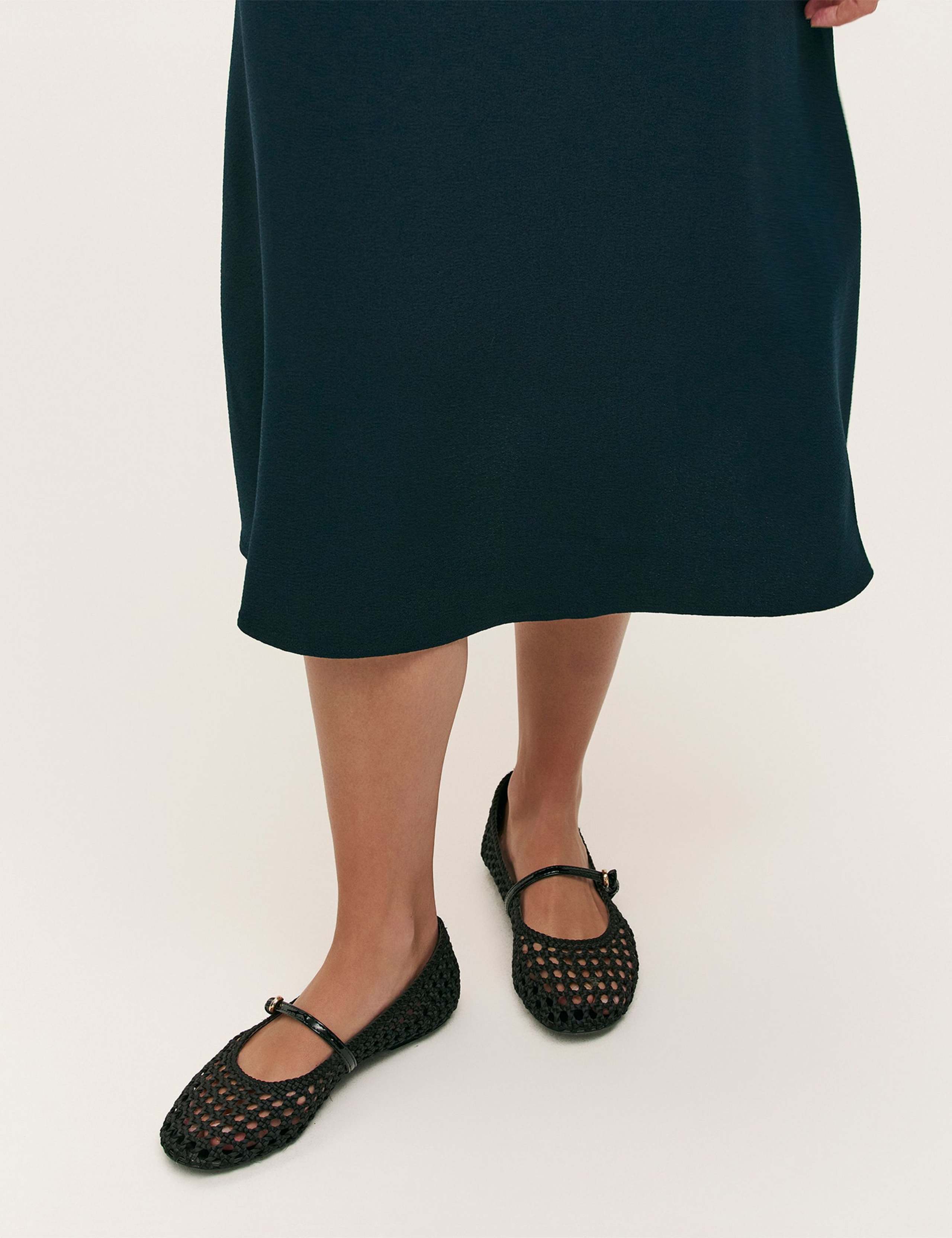 Crepe Midi A-Line Skirt 5 of 5