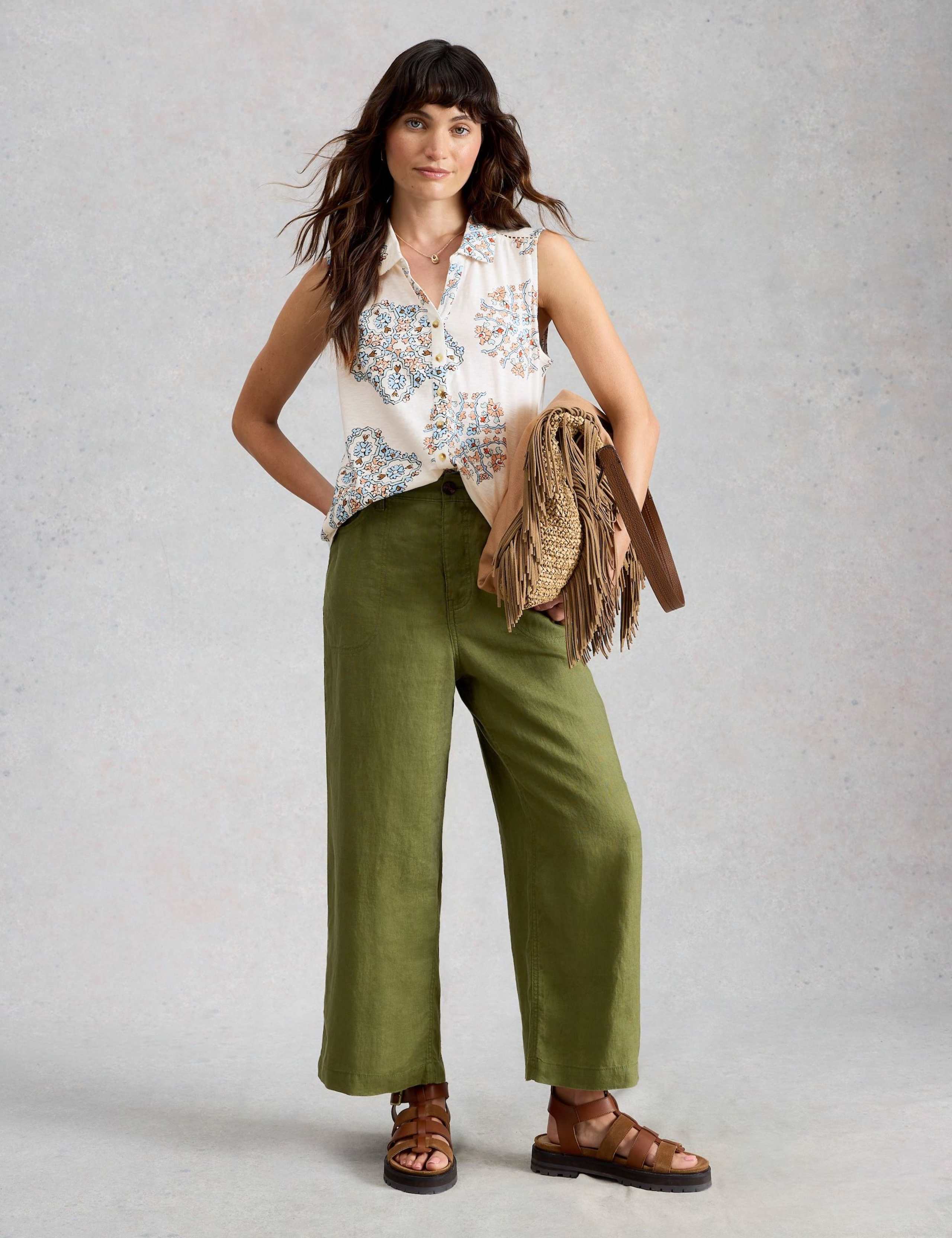 Pure Cotton Geometric Sleeveless Shirt 3 of 6