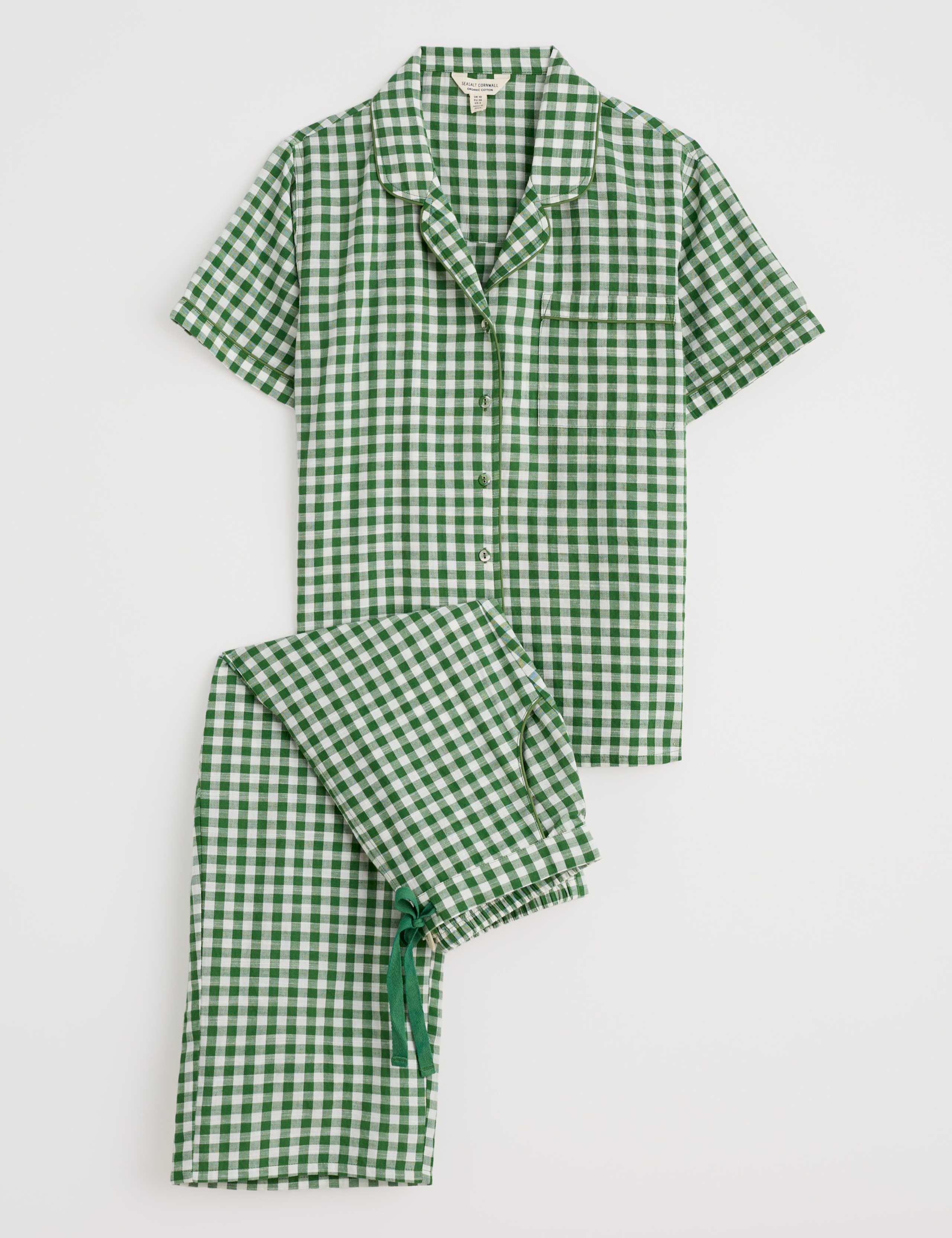 Pure Cotton Checked Pyjama Set 2 of 4