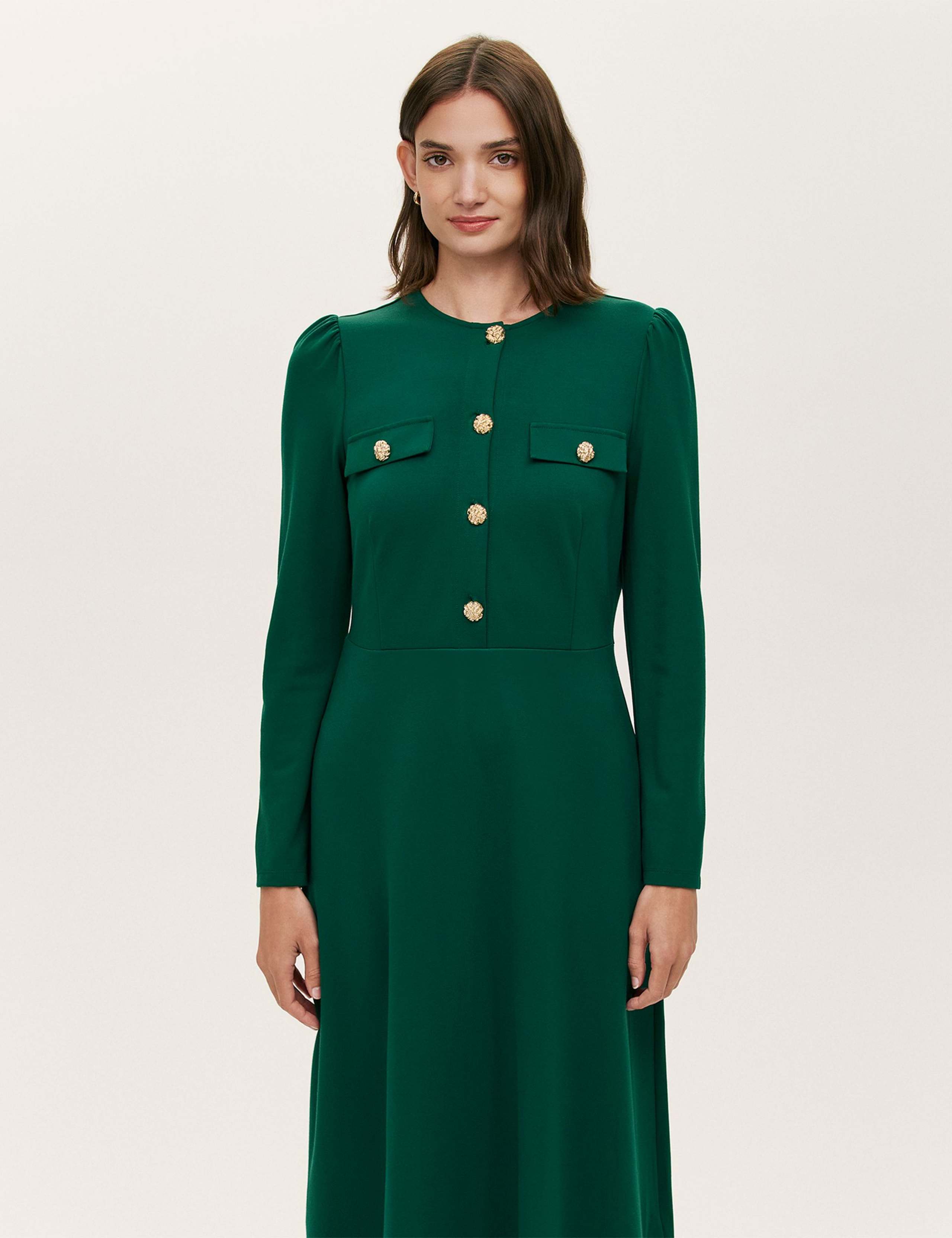 Jersey Midi Waisted Dress 4 of 5