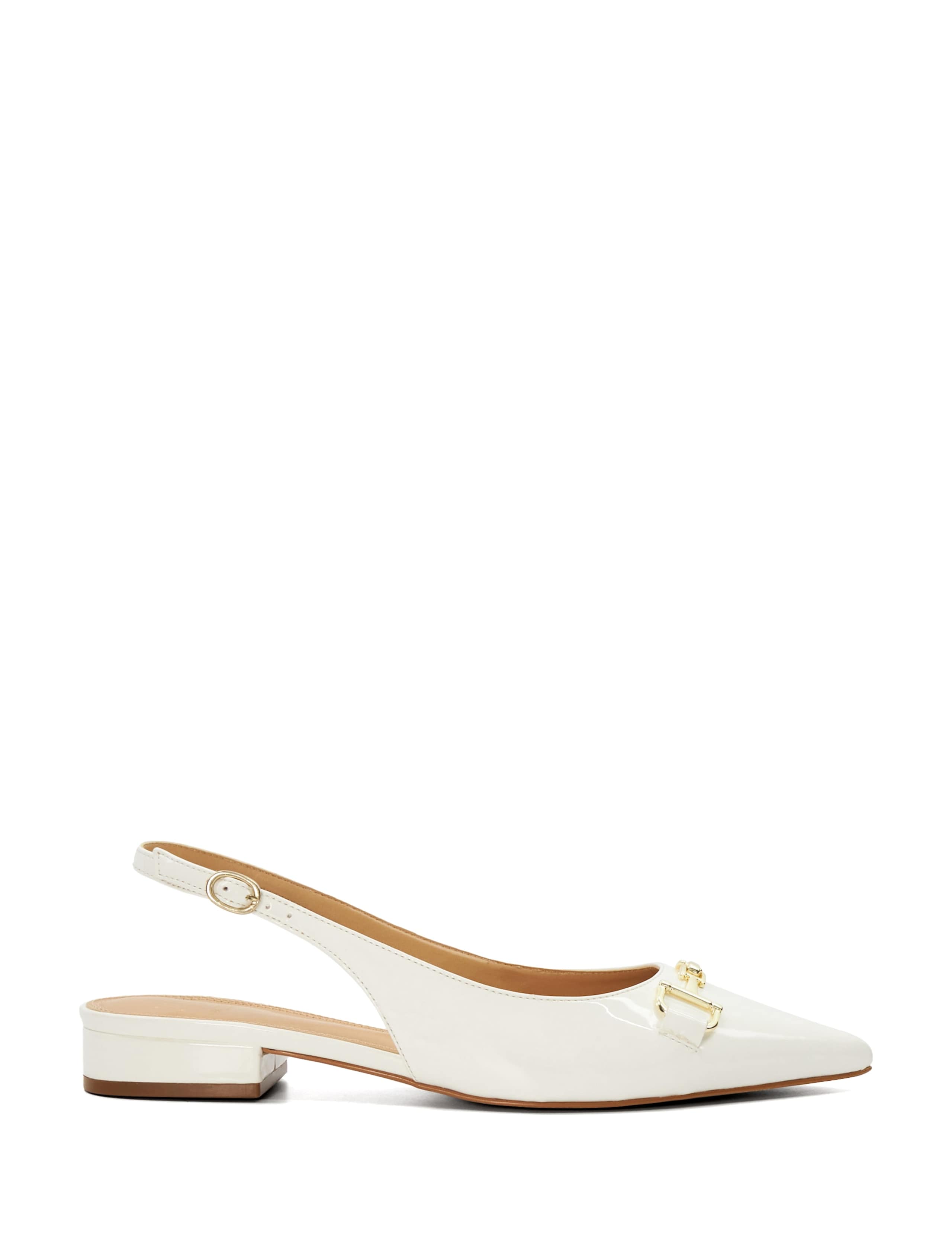 Wide Fit Buckle Flat Slingback Shoes 1 of 5