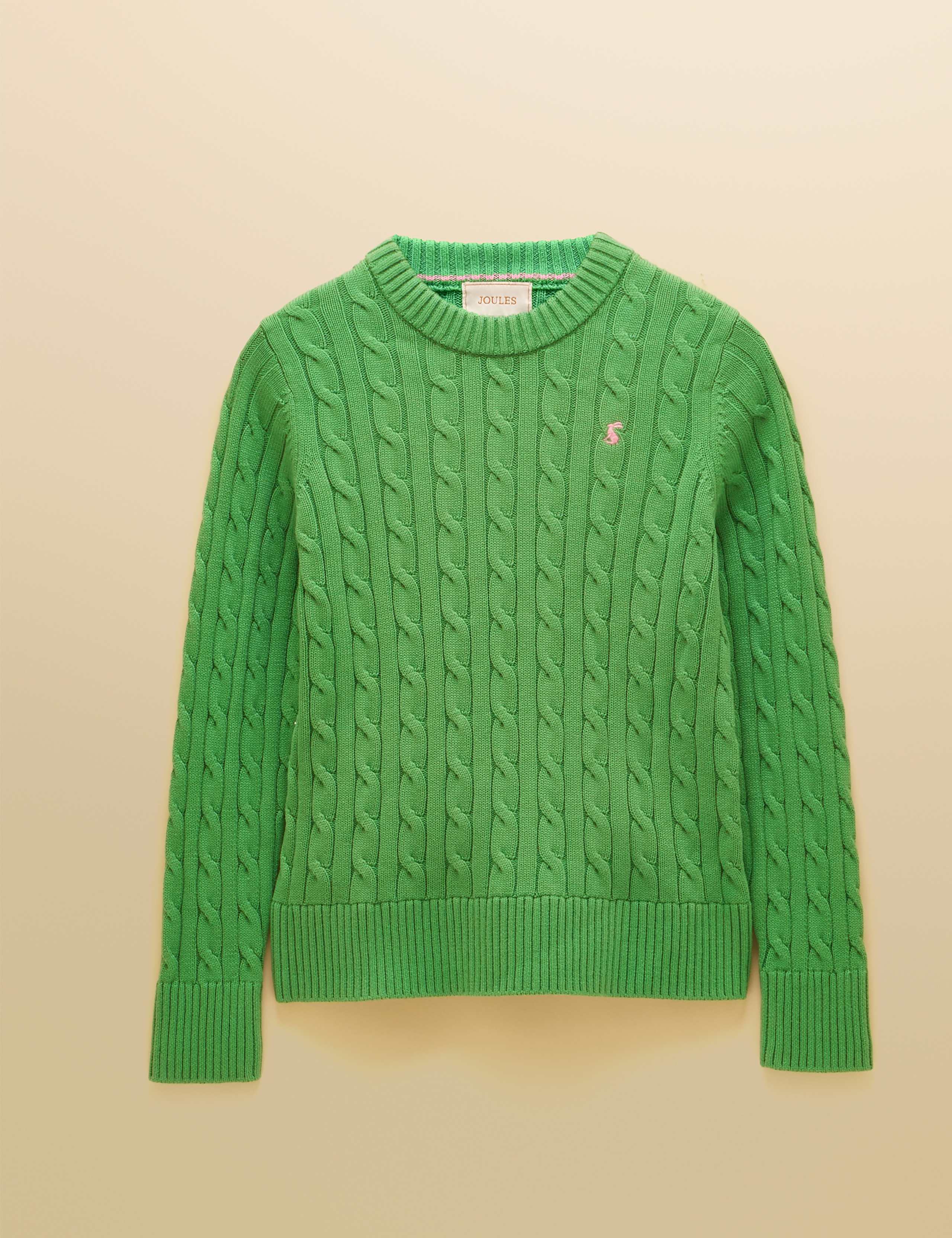 Pure Cotton Cable Knit Crew Neck Jumper 2 of 7
