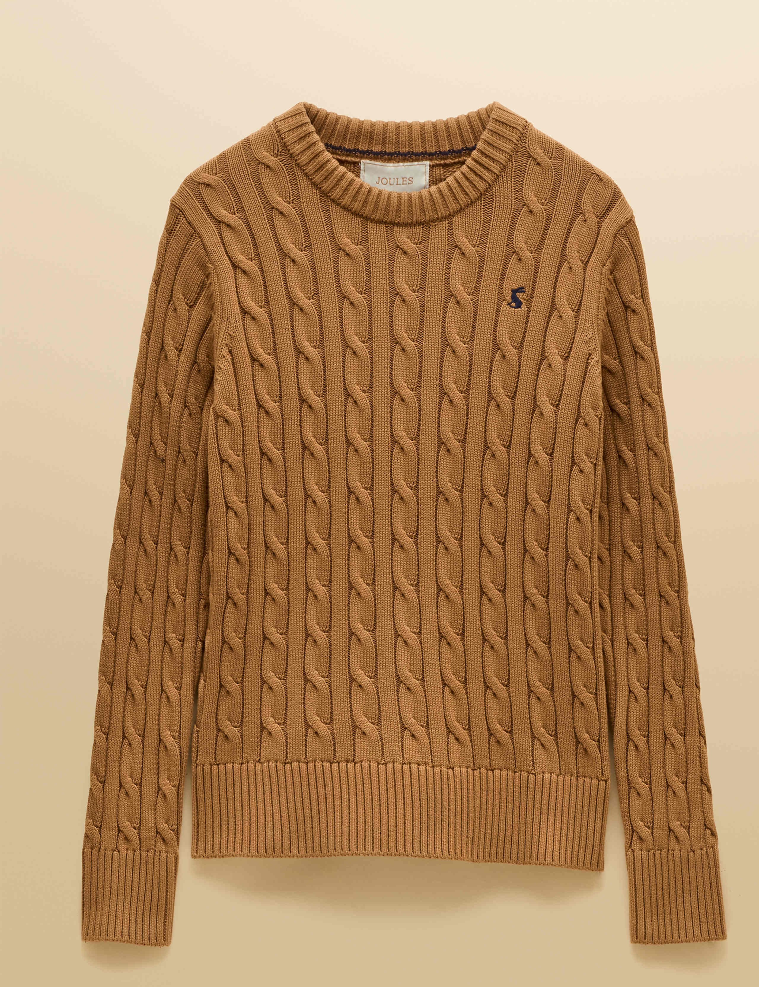 Pure Cotton Cable Knit Crew Neck Jumper 2 of 8