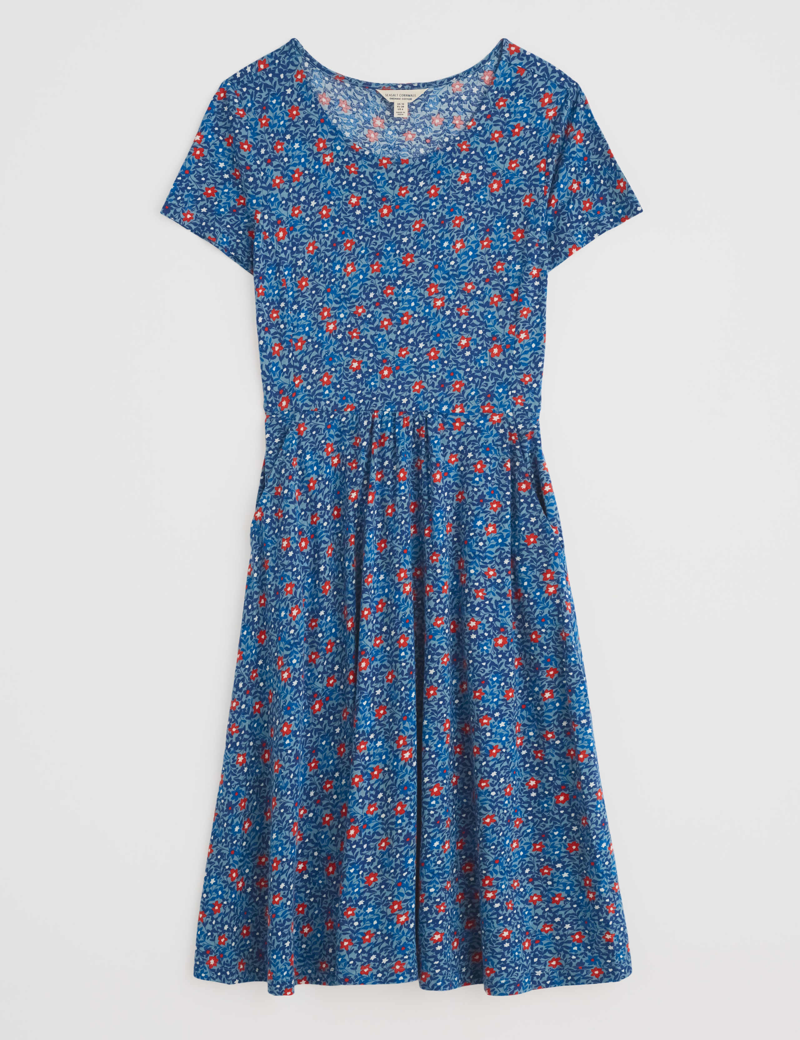 Cotton Rich Floral Midi Waisted Dress 2 of 4