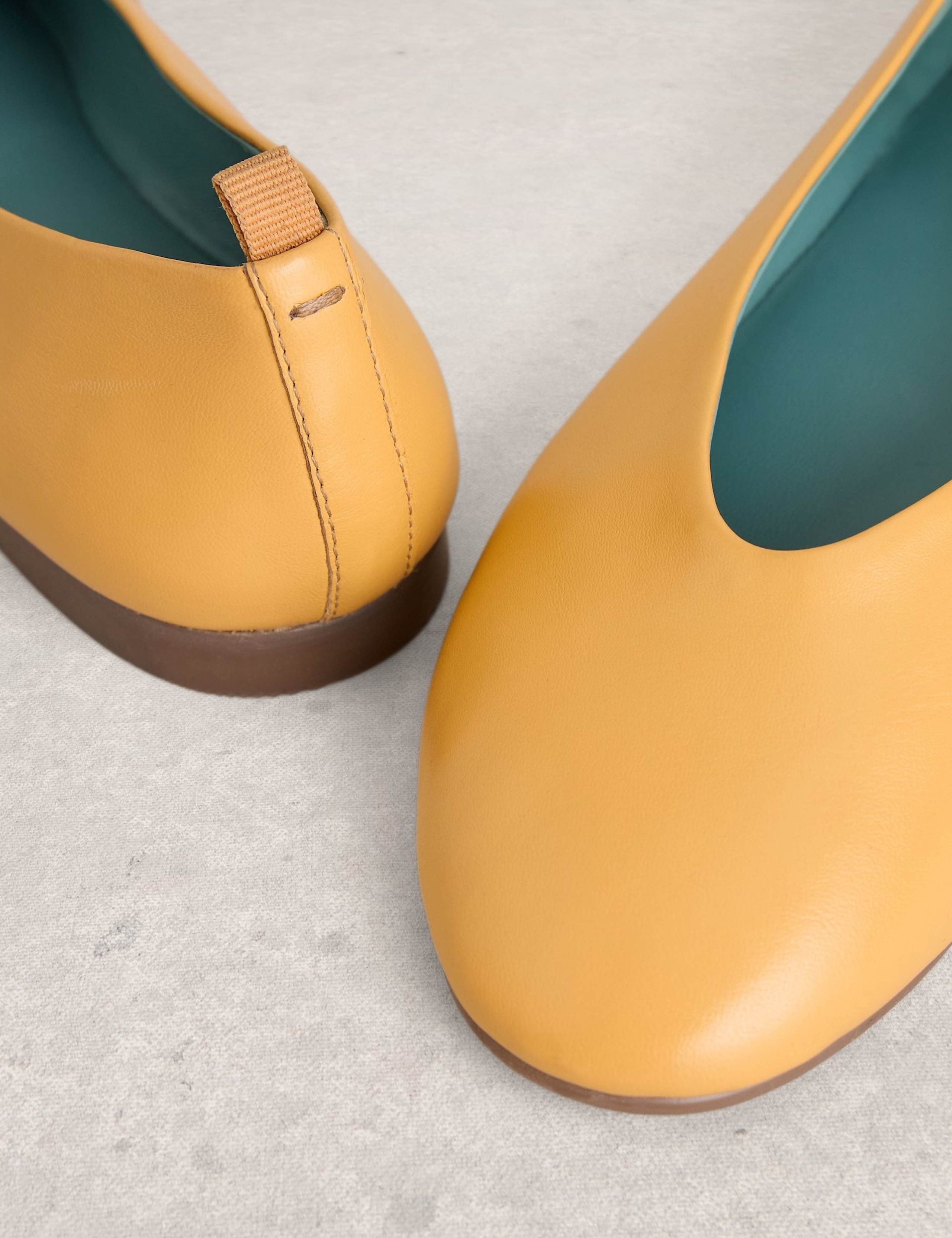 Leather Flat Ballerina Pumps 2 of 4