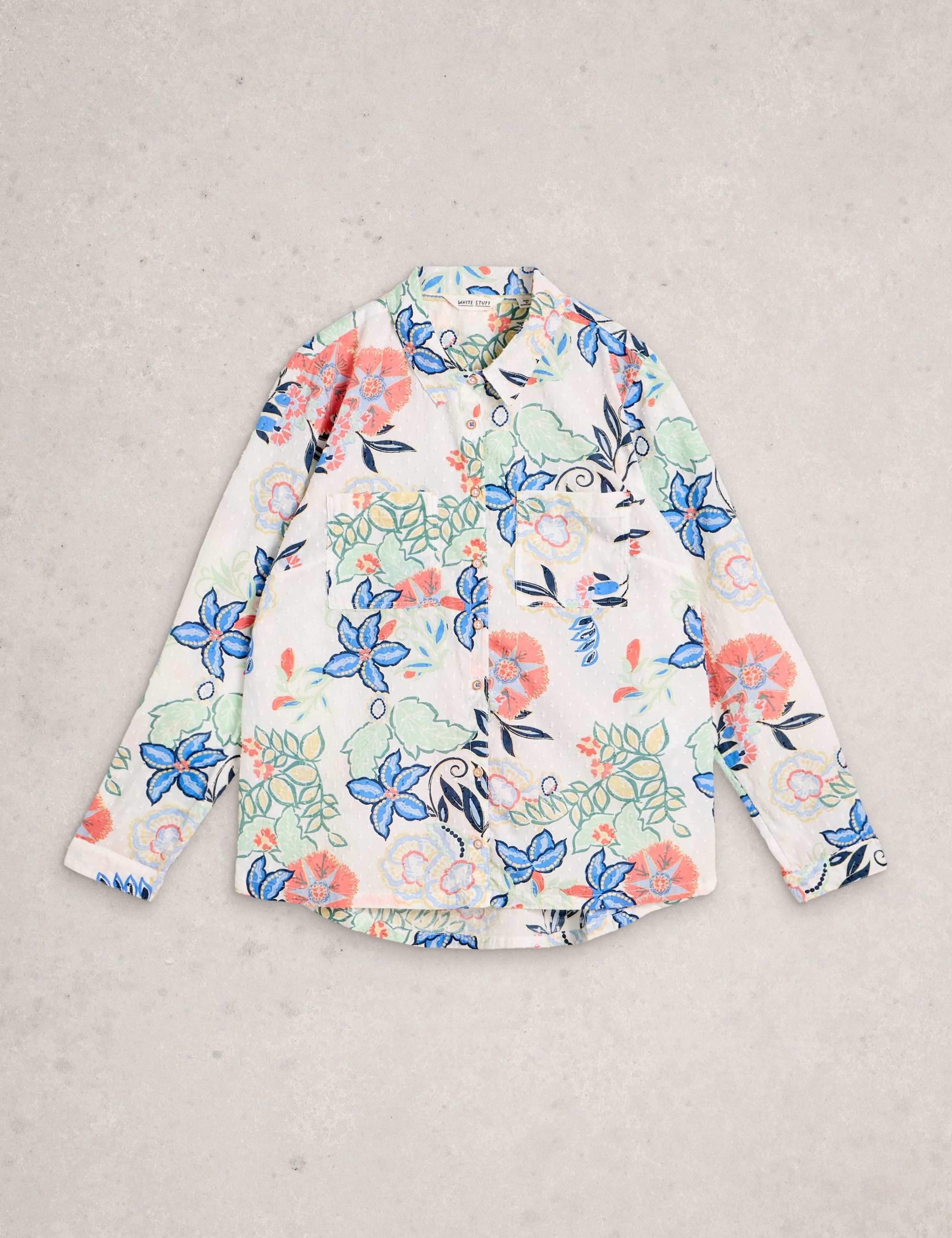 Pure Cotton Jersey Floral Shirt 2 of 6