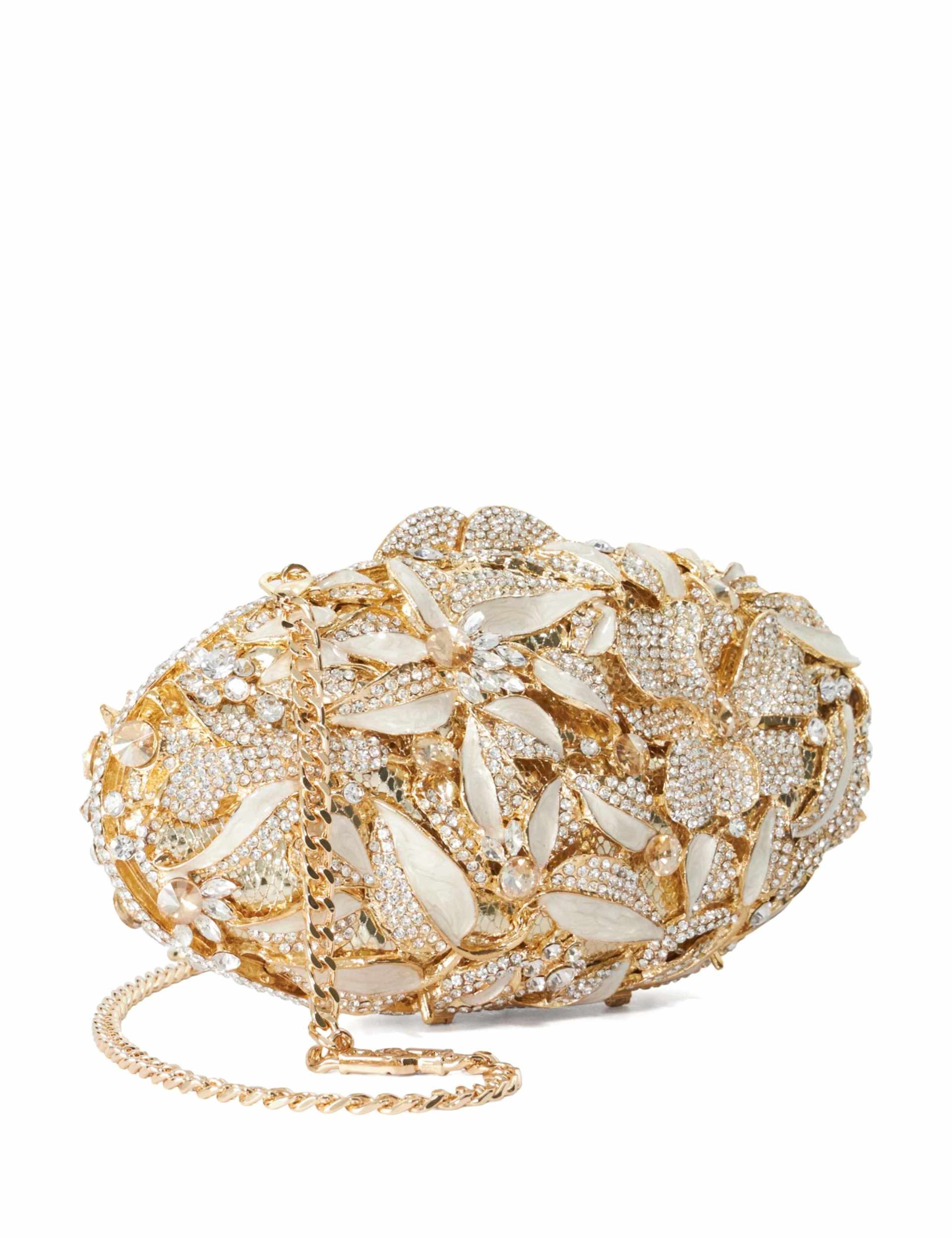 Crystal Embellished Chain Strap Clutch Bag 3 of 6