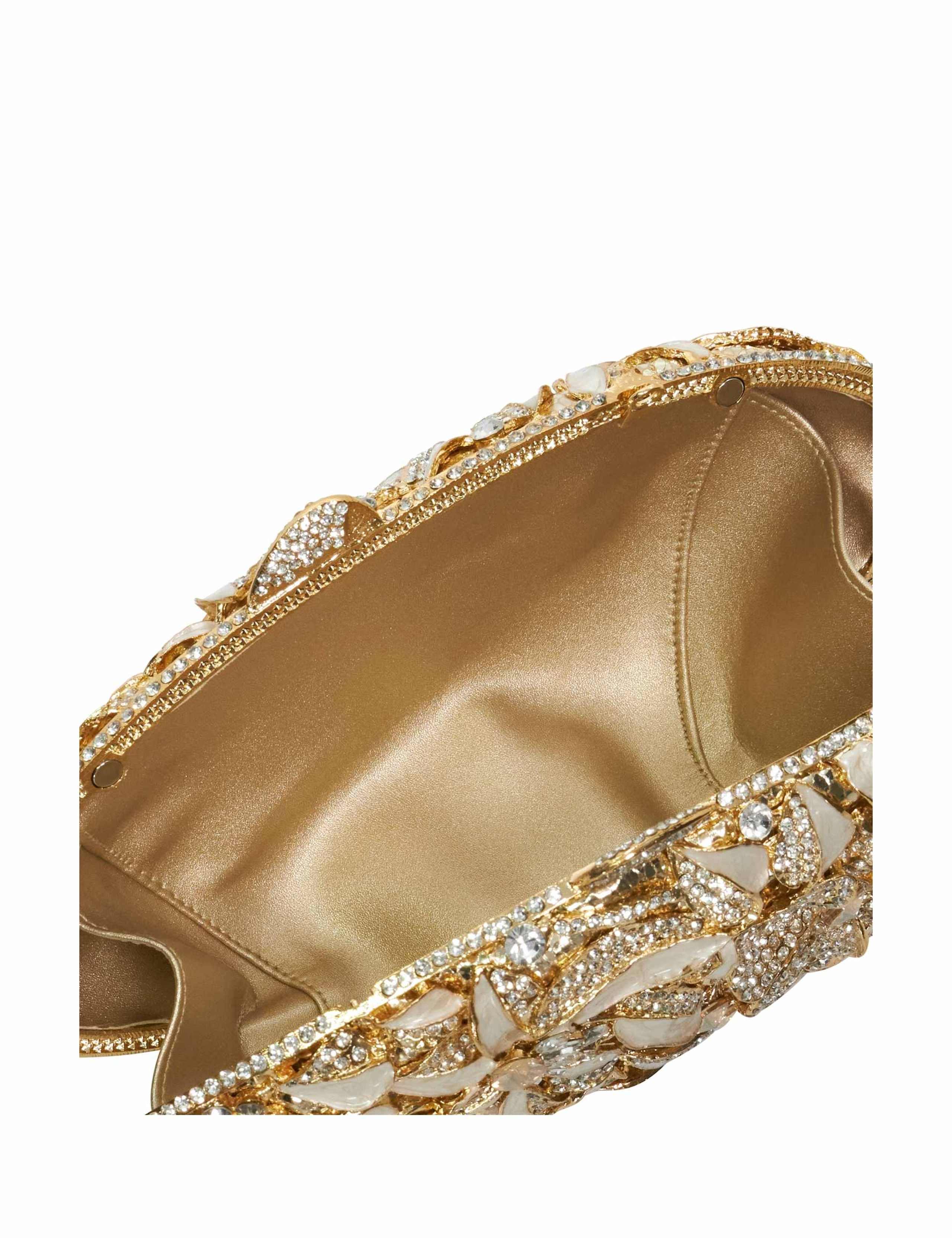 Crystal Embellished Chain Strap Clutch Bag 5 of 6