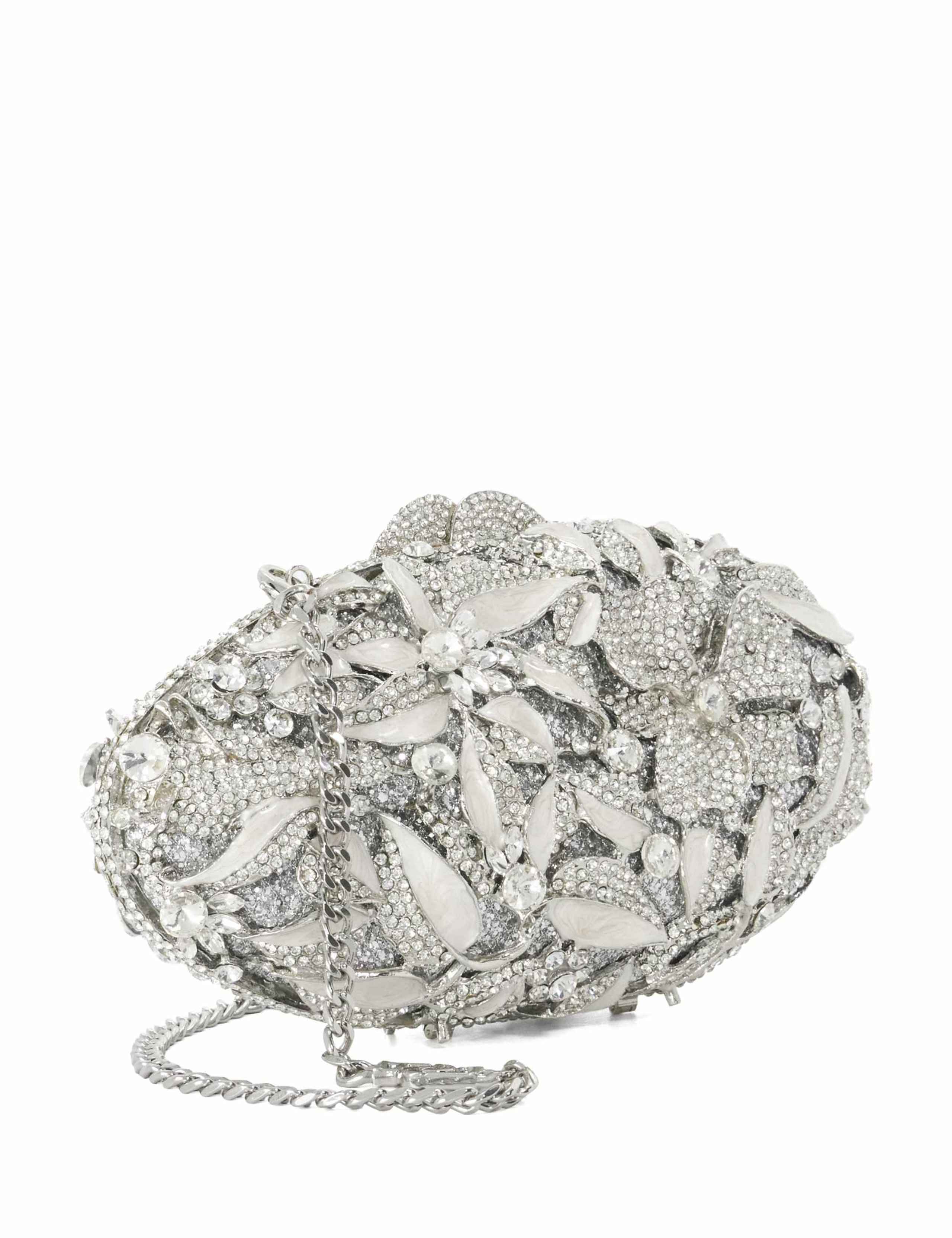 Crystal Embellished Chain Strap Clutch Bag 3 of 6