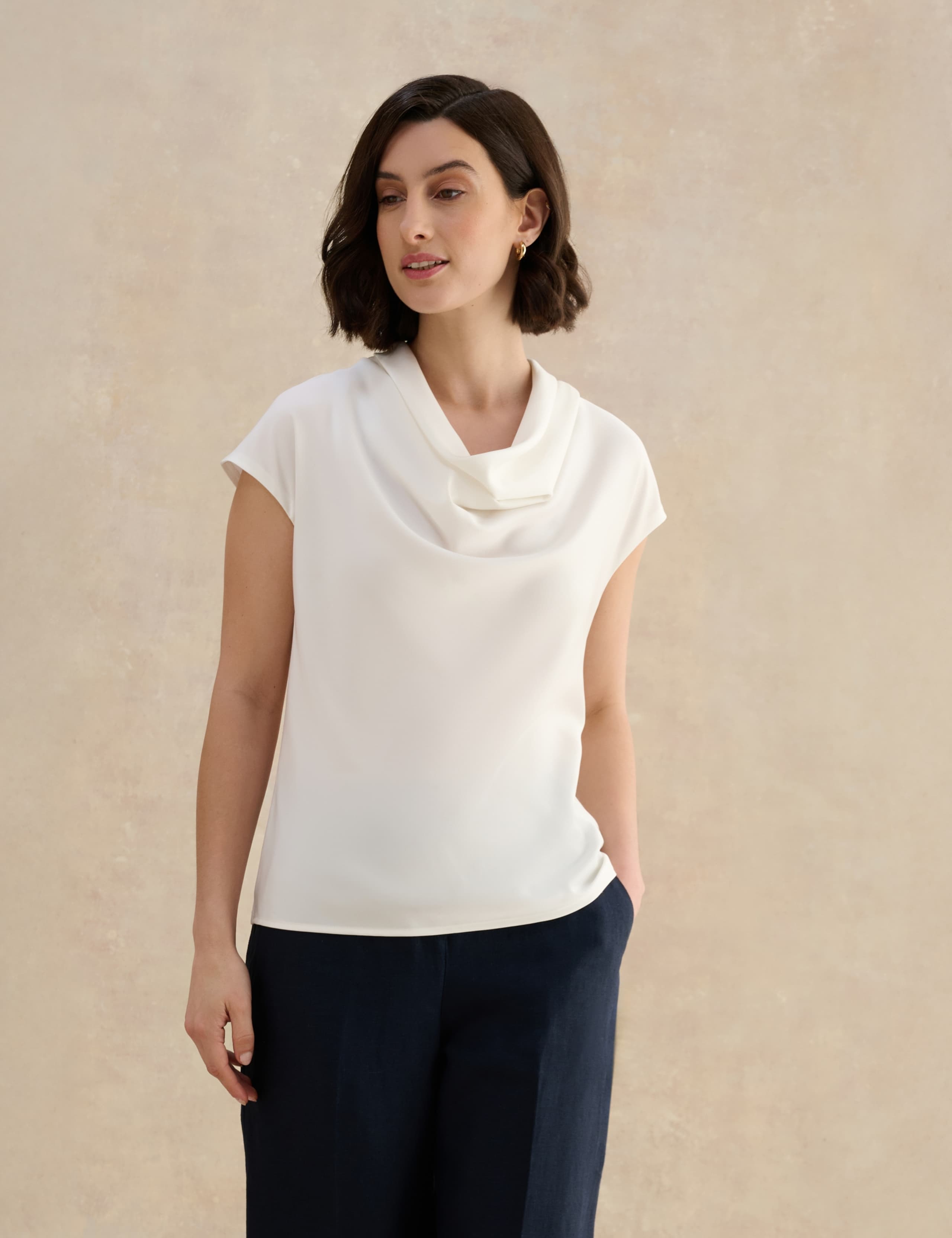 Jersey Cowl Neck Top 1 of 5