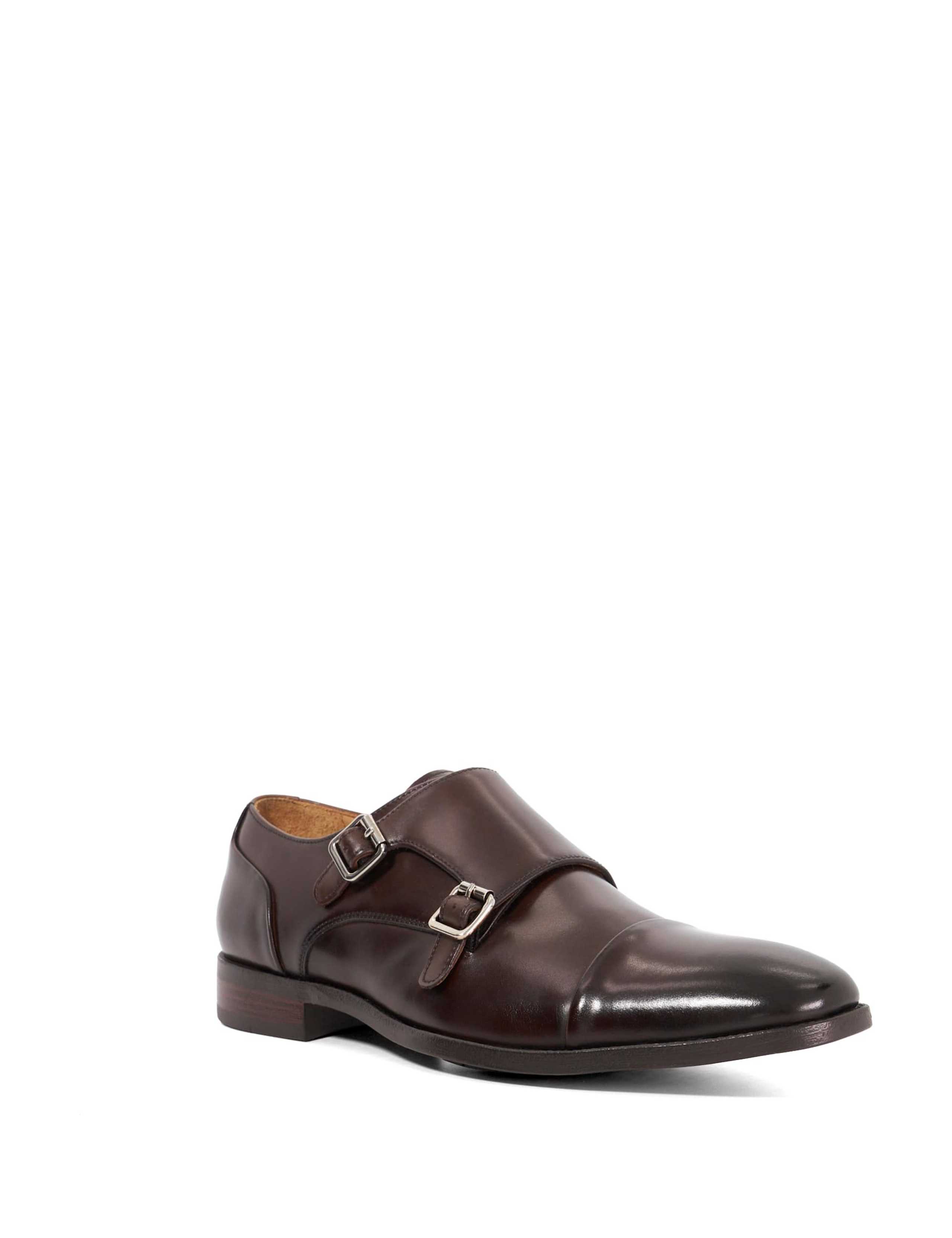 Leather Double Monk Strap Shoes 3 of 5