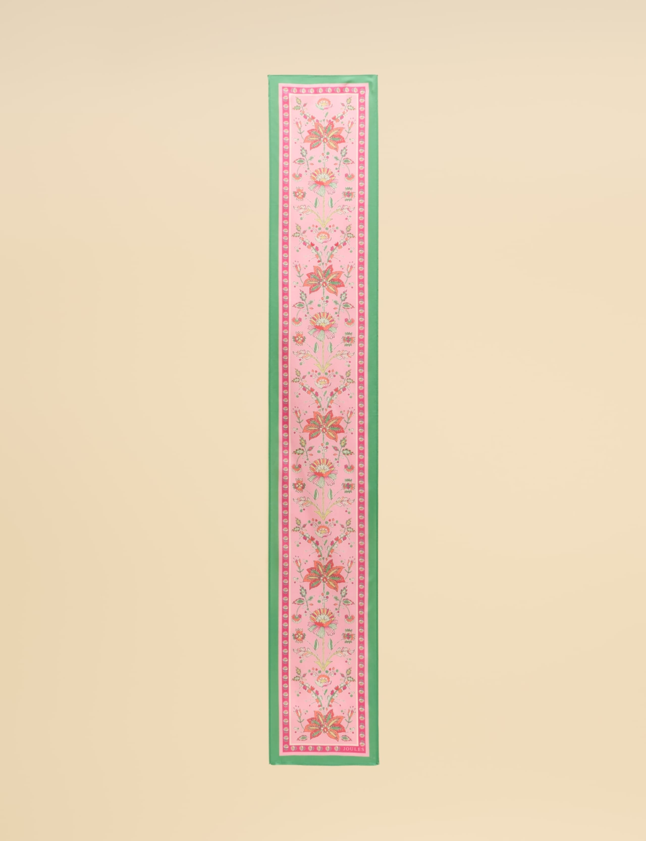 Pure Silk Floral Skinny Scarf 4 of 5