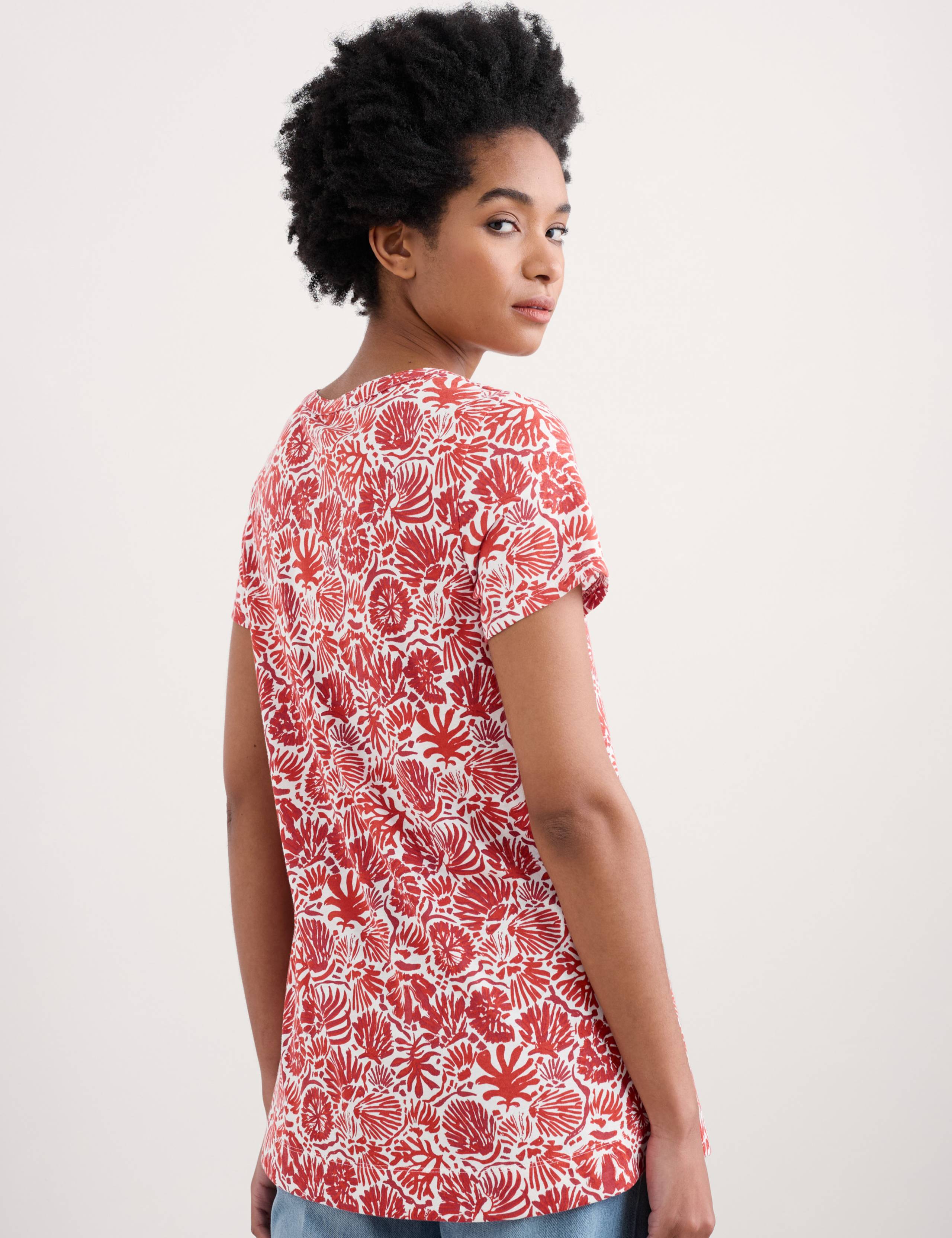Cotton Modal Blend Floral Relaxed Top 5 of 5