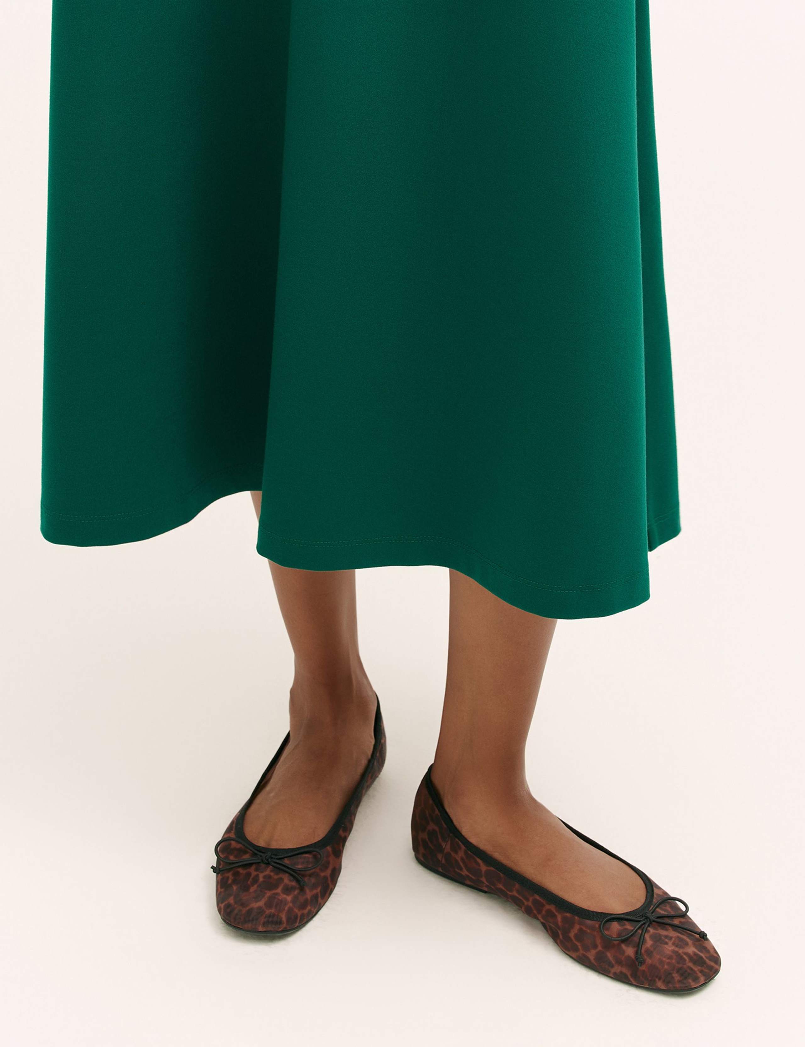 Jersey Midi A-Line Skirt 4 of 4