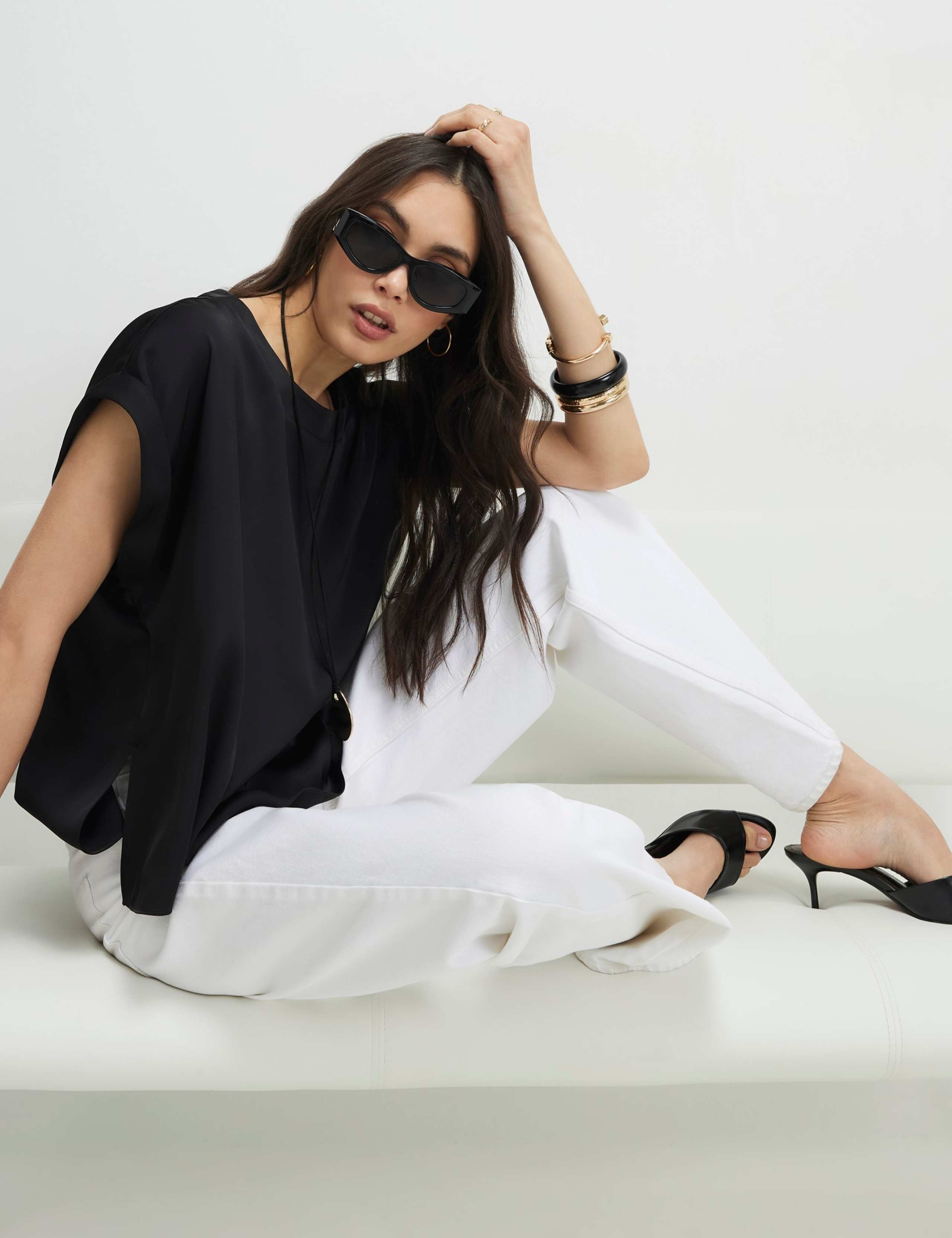 Satin Turn Back Cuff T-Shirt 2 of 4