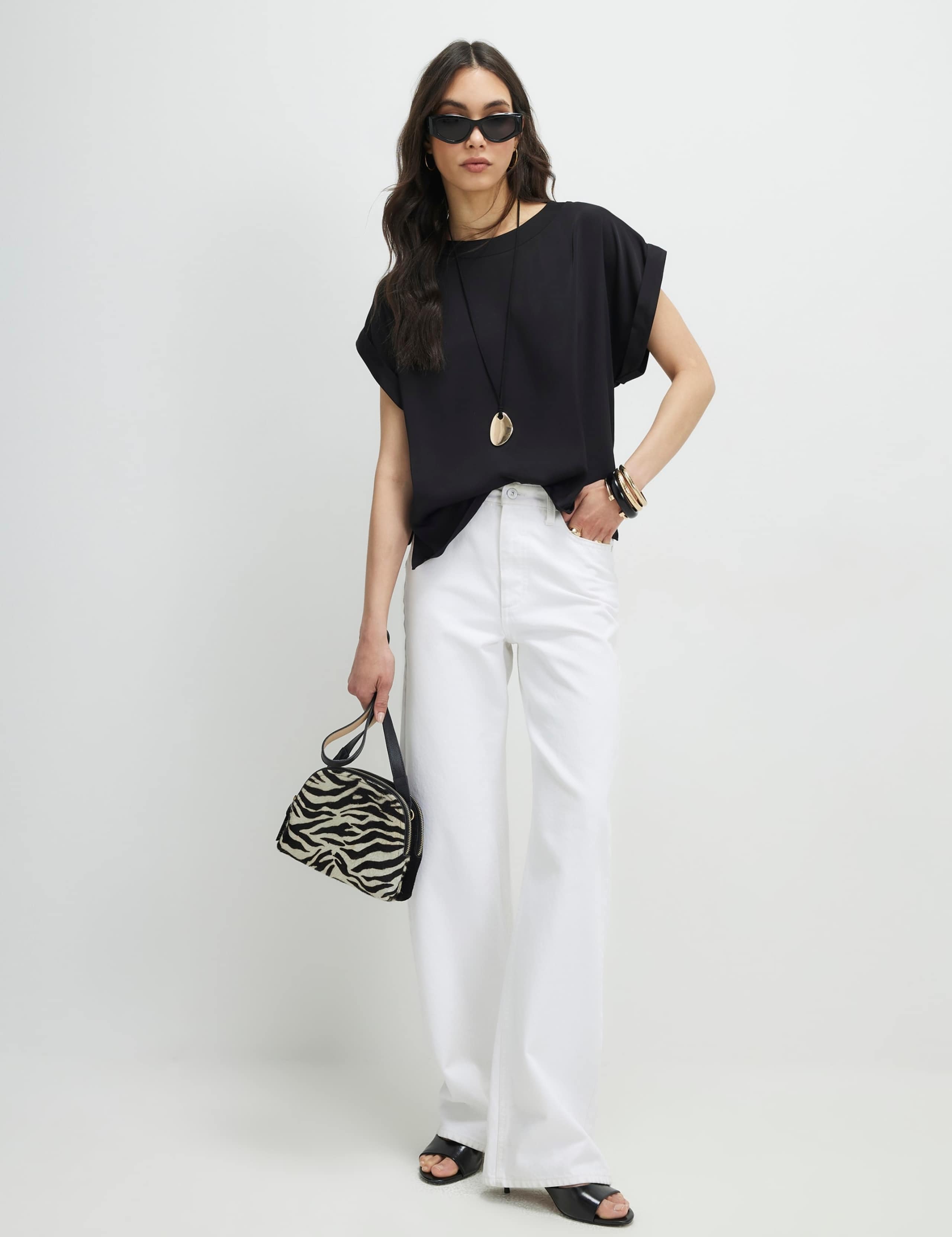 Satin Turn Back Cuff T-Shirt 3 of 4