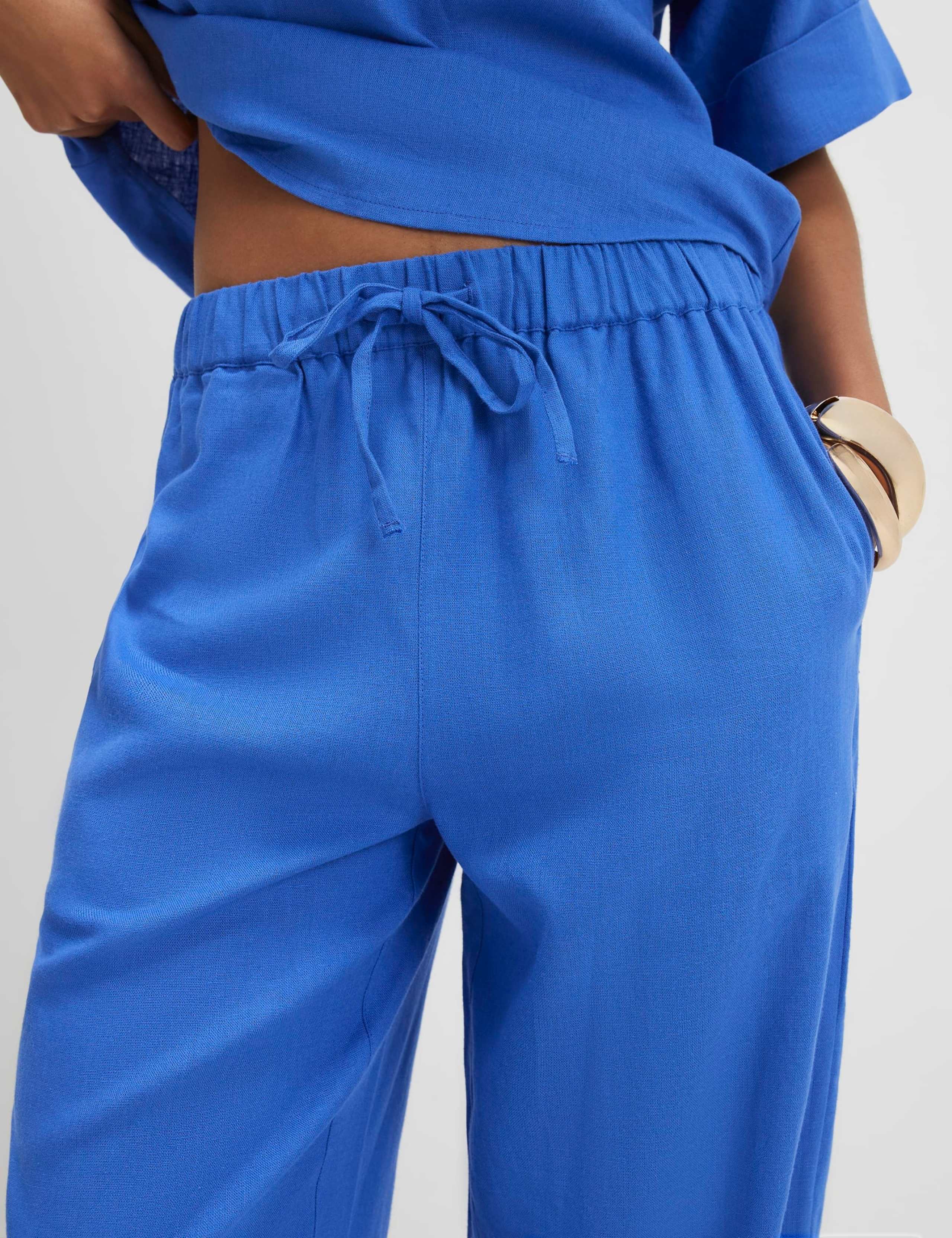 Linen Rich Drawstring Tapered Trousers 2 of 4