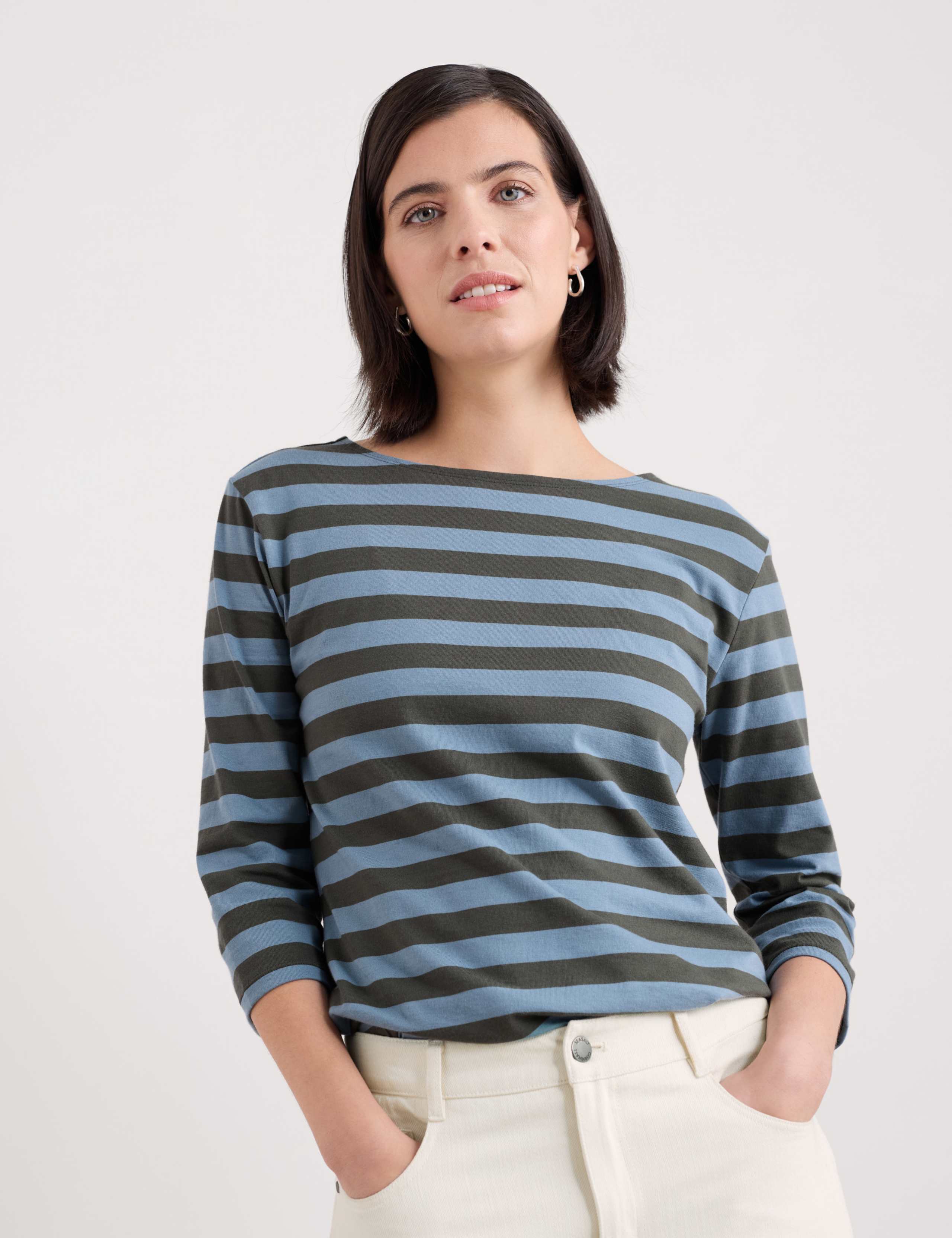 Pure Cotton Striped Top 3 of 5