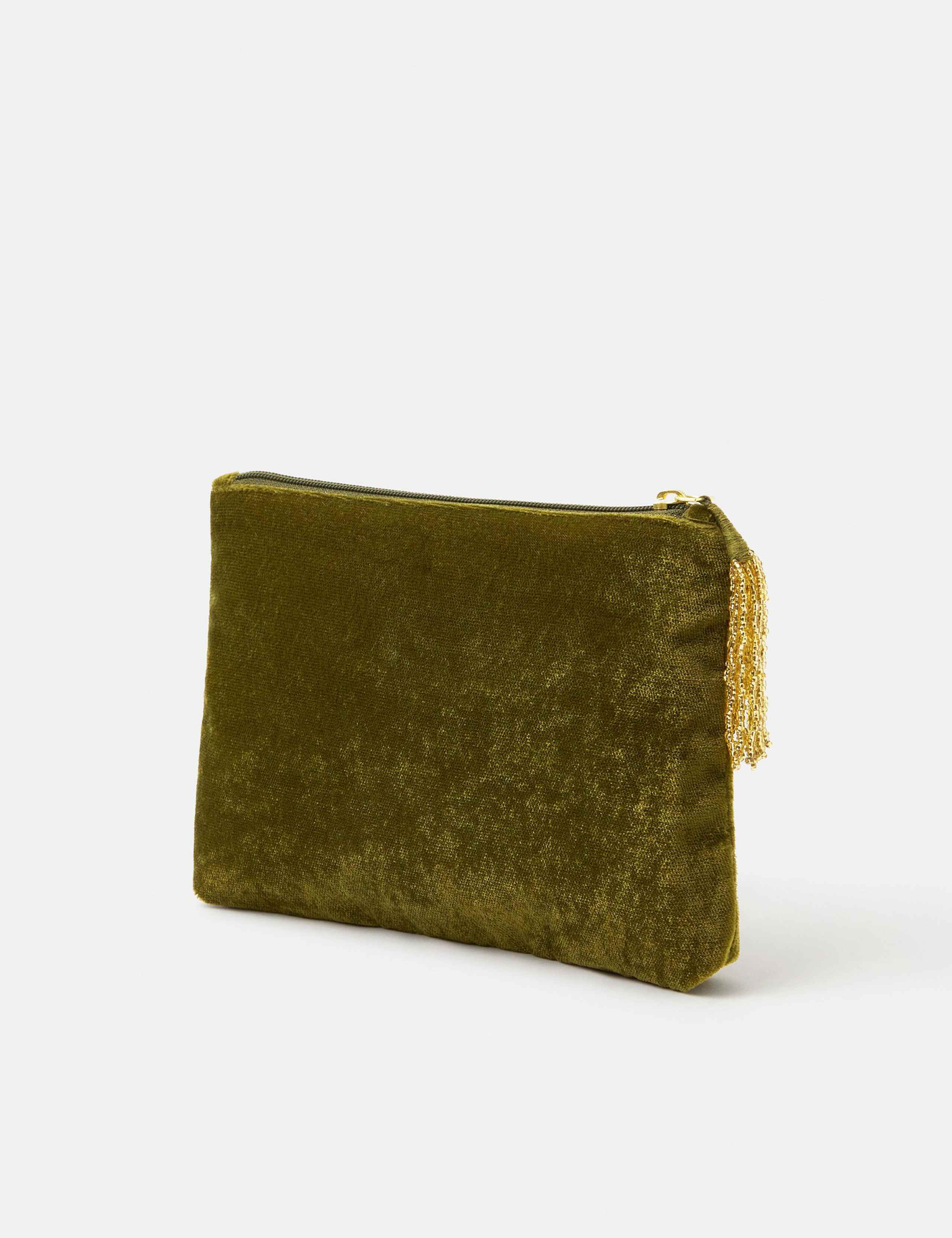 Velvet Embellished Olive You Purse 2 of 4
