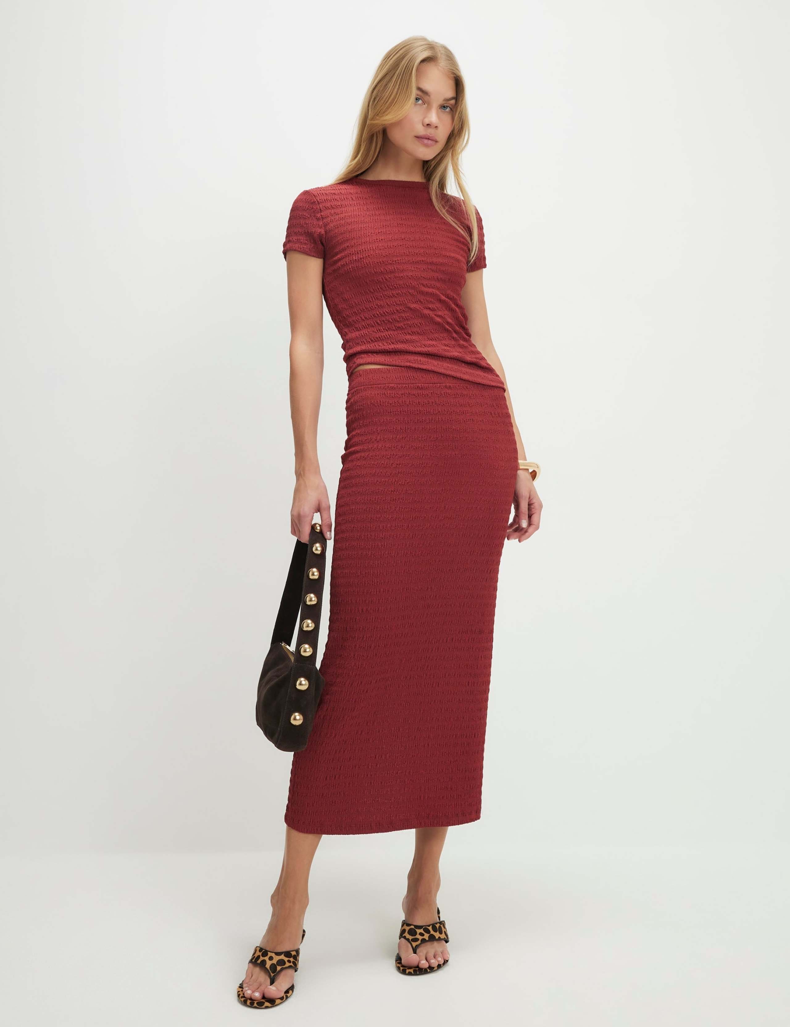 Textured Round Neck T-Shirt 3 of 4