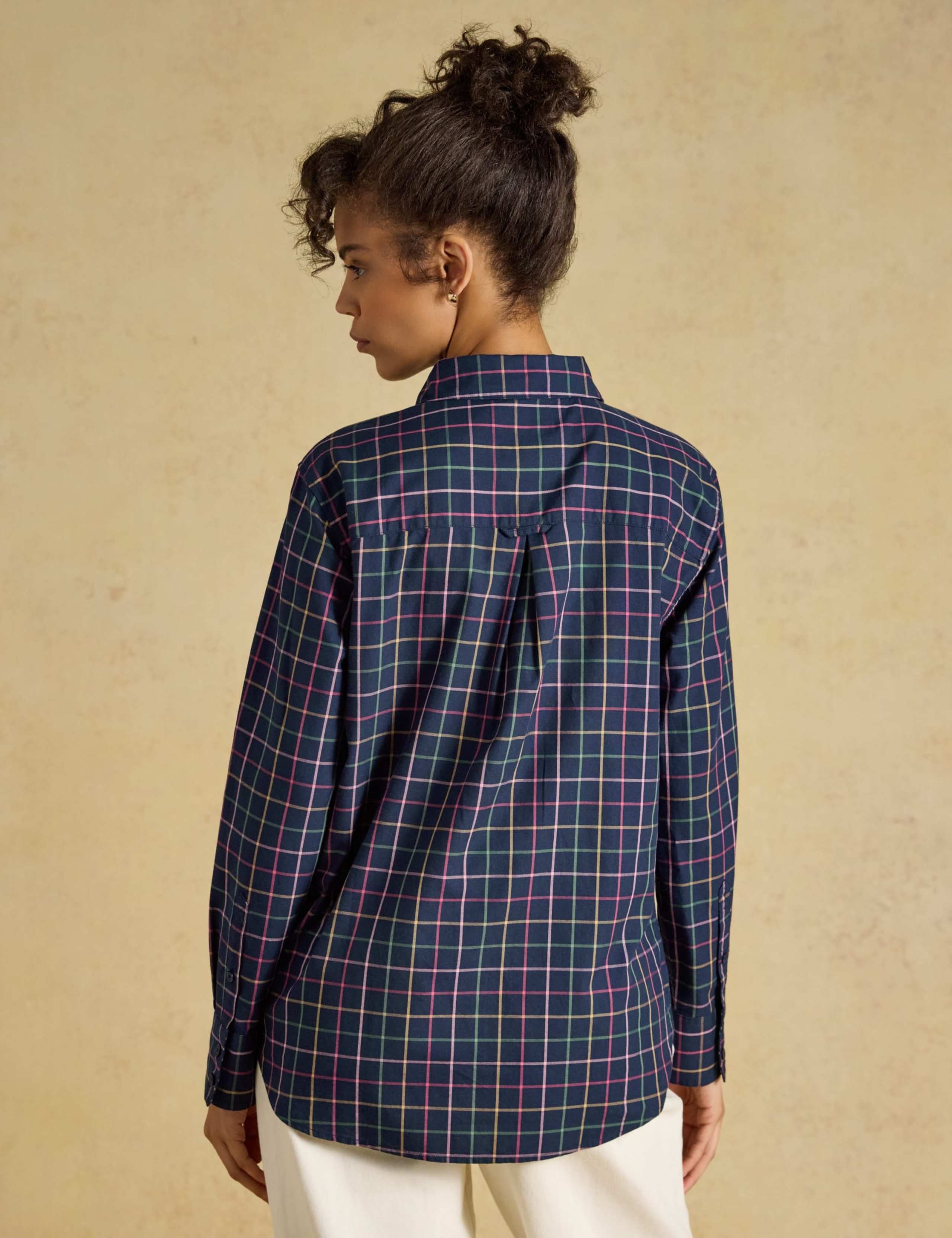 Pure Cotton Checked Relaxed Oxford Shirt 3 of 8