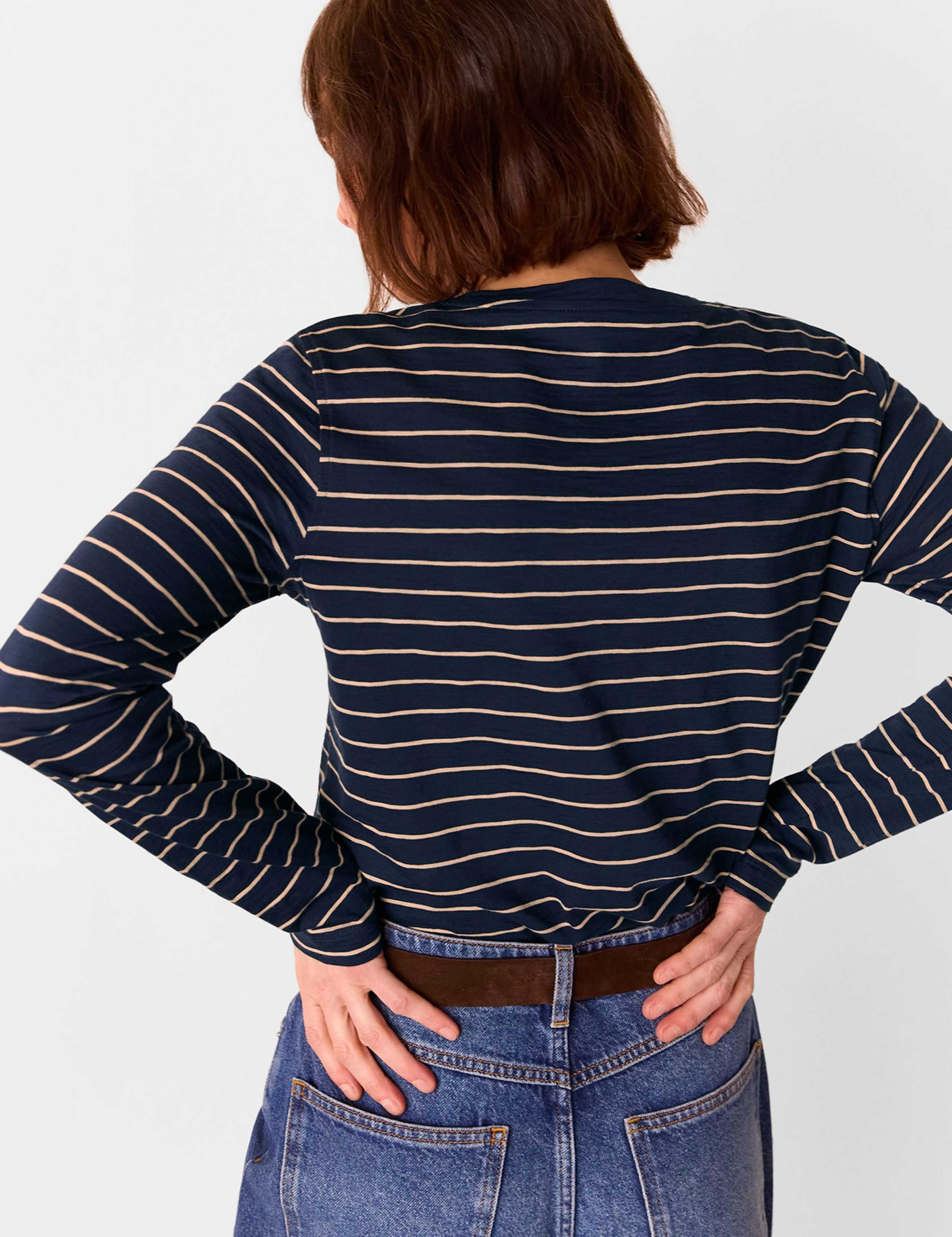 Pure Cotton Striped Top 4 of 4