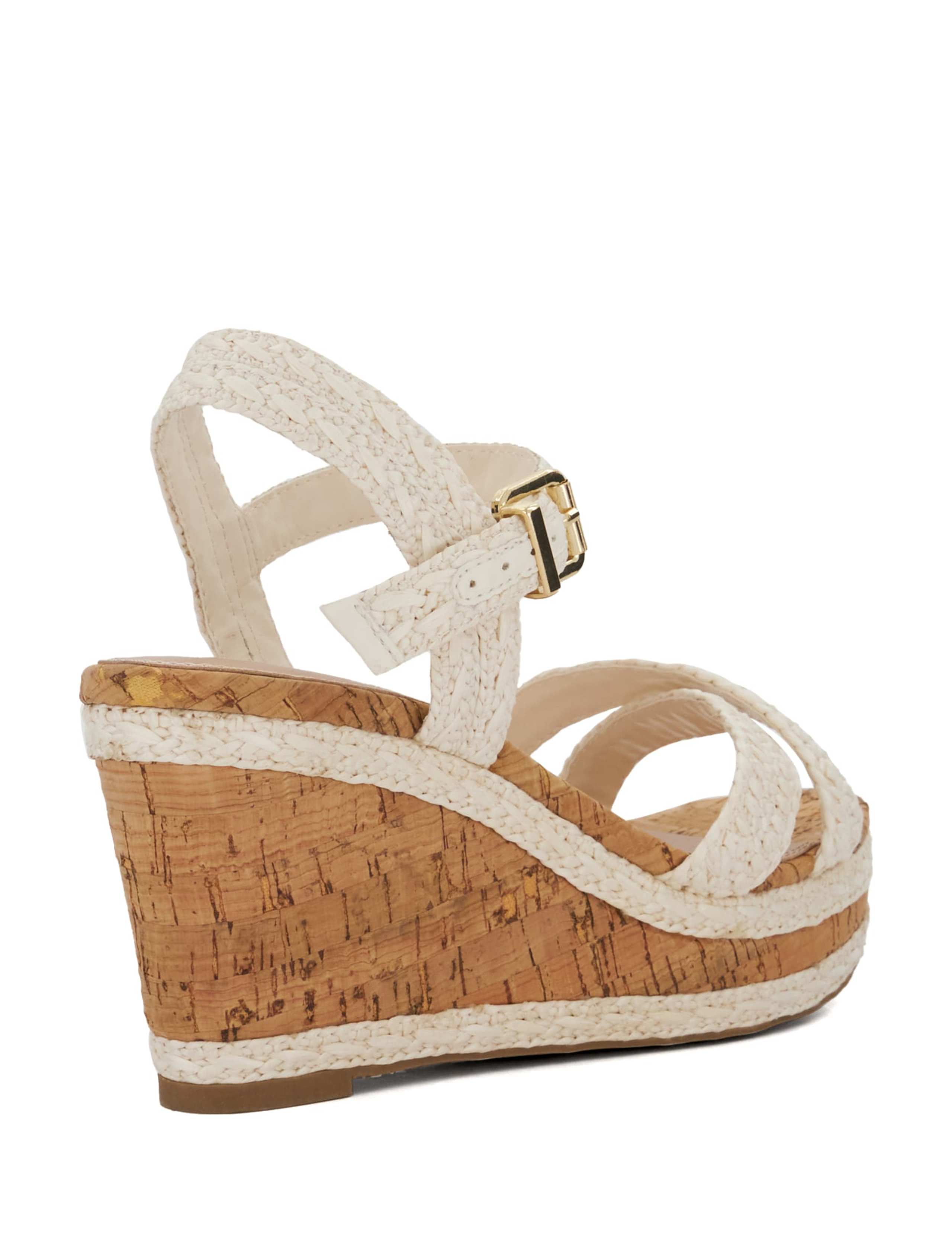 Wide Fit Woven Strappy Wedge Sandals 3 of 5
