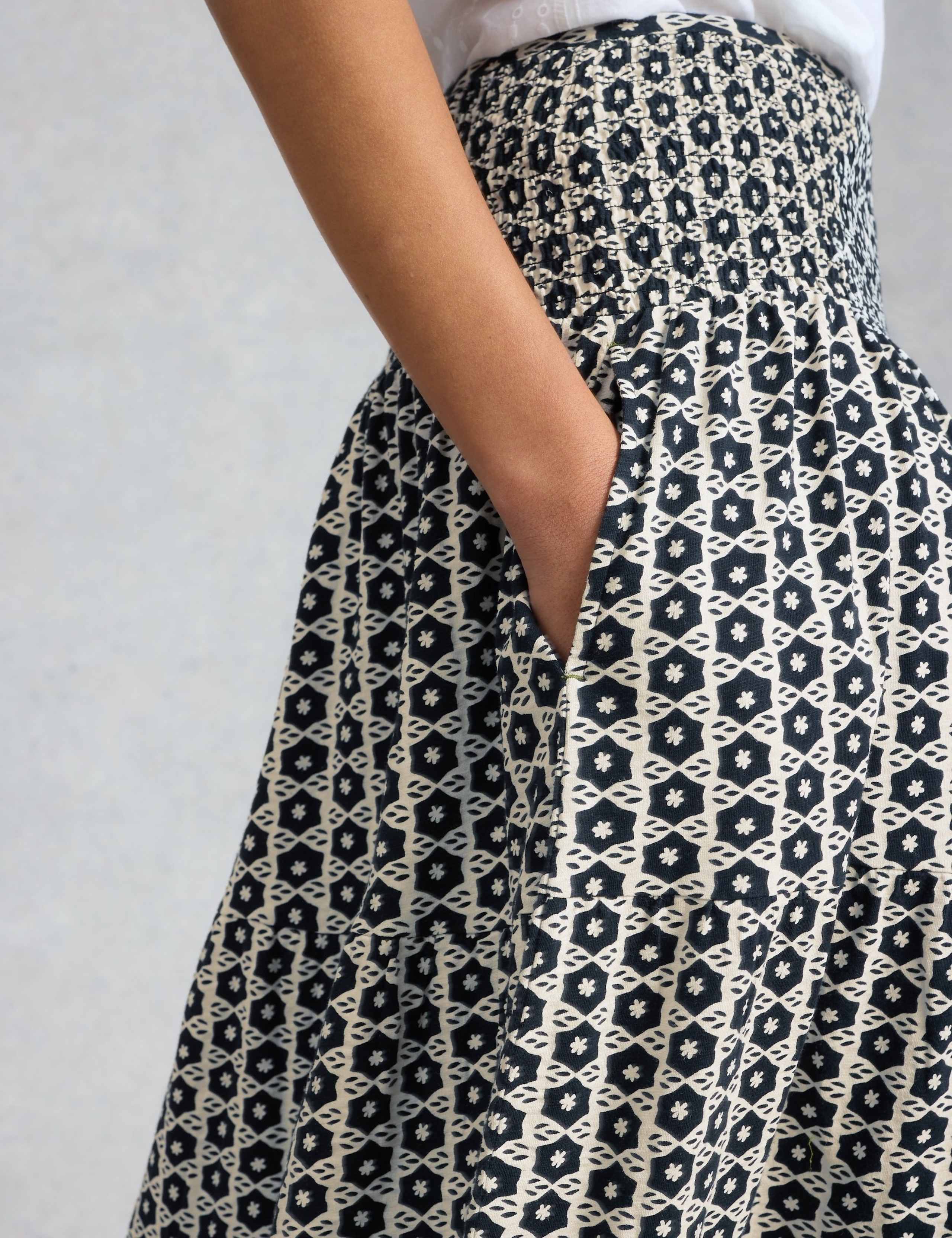 Pure Cotton Jersey Printed Maxi A-Line Skirt 5 of 6