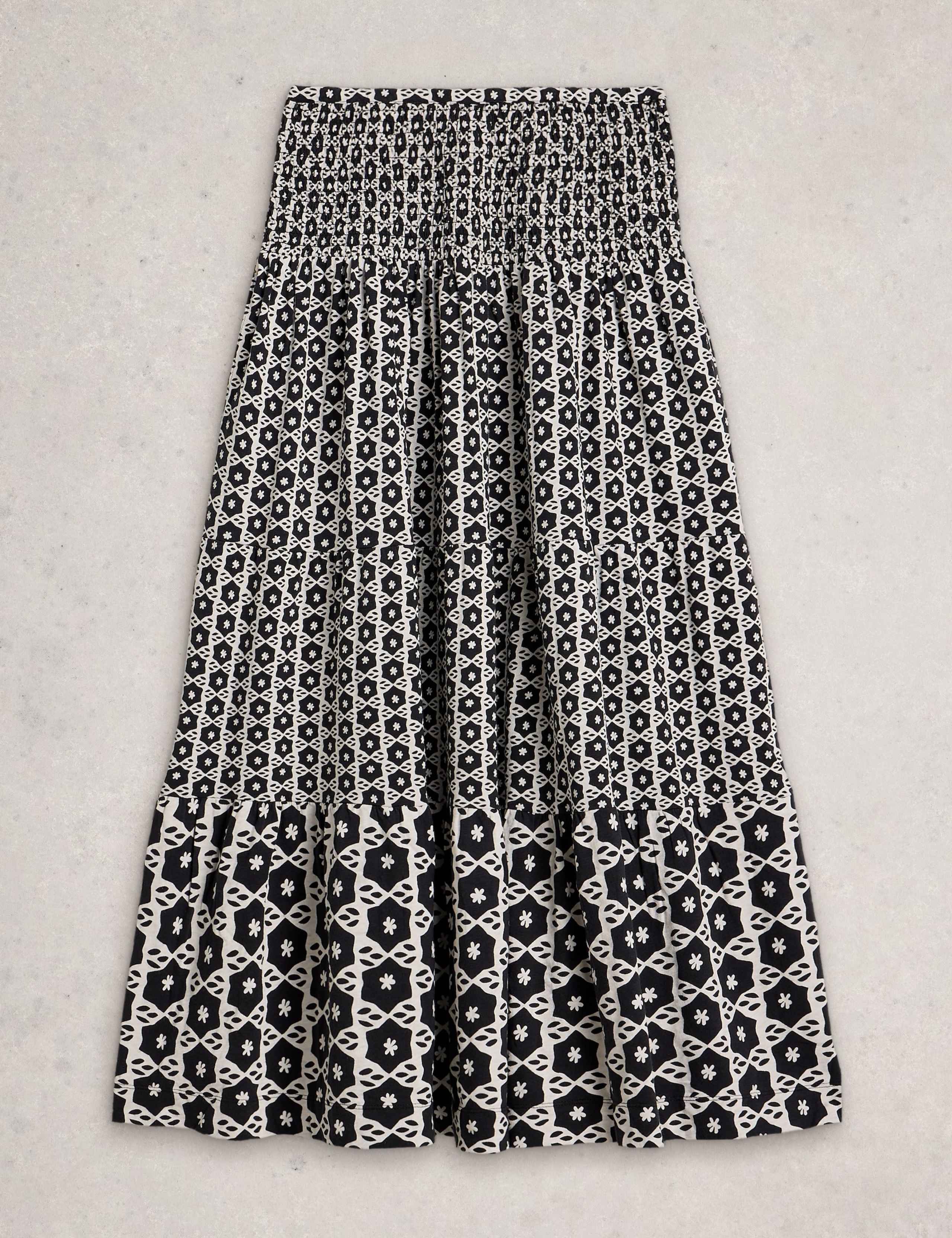 Pure Cotton Jersey Printed Maxi A-Line Skirt 2 of 6