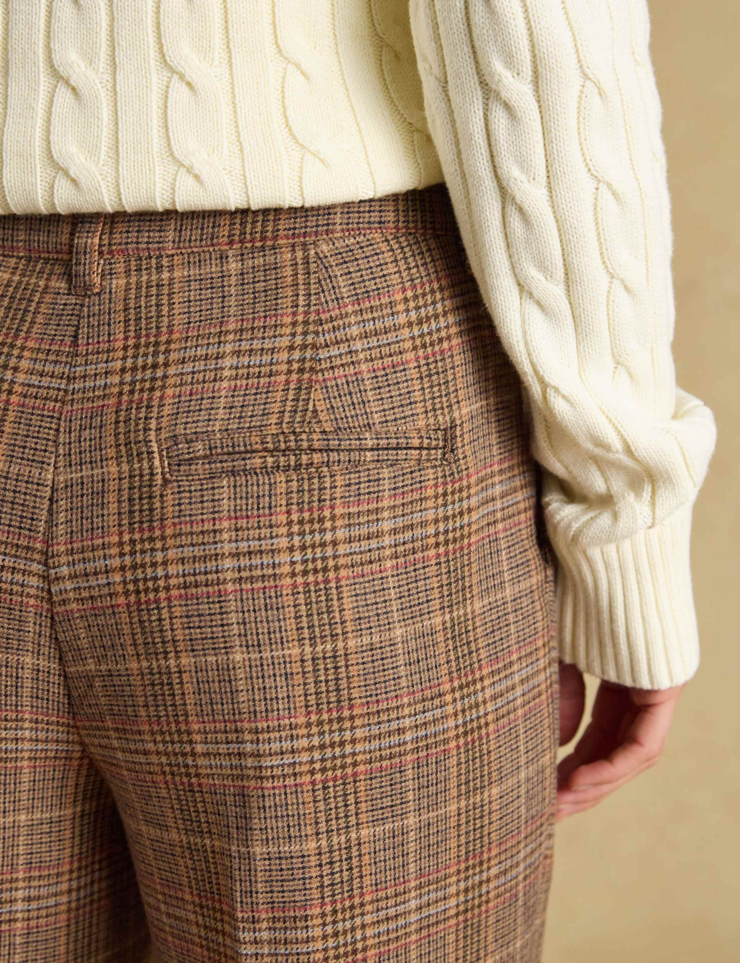 Wool Rich Tweed Checked Wide Leg Trousers 6 of 7