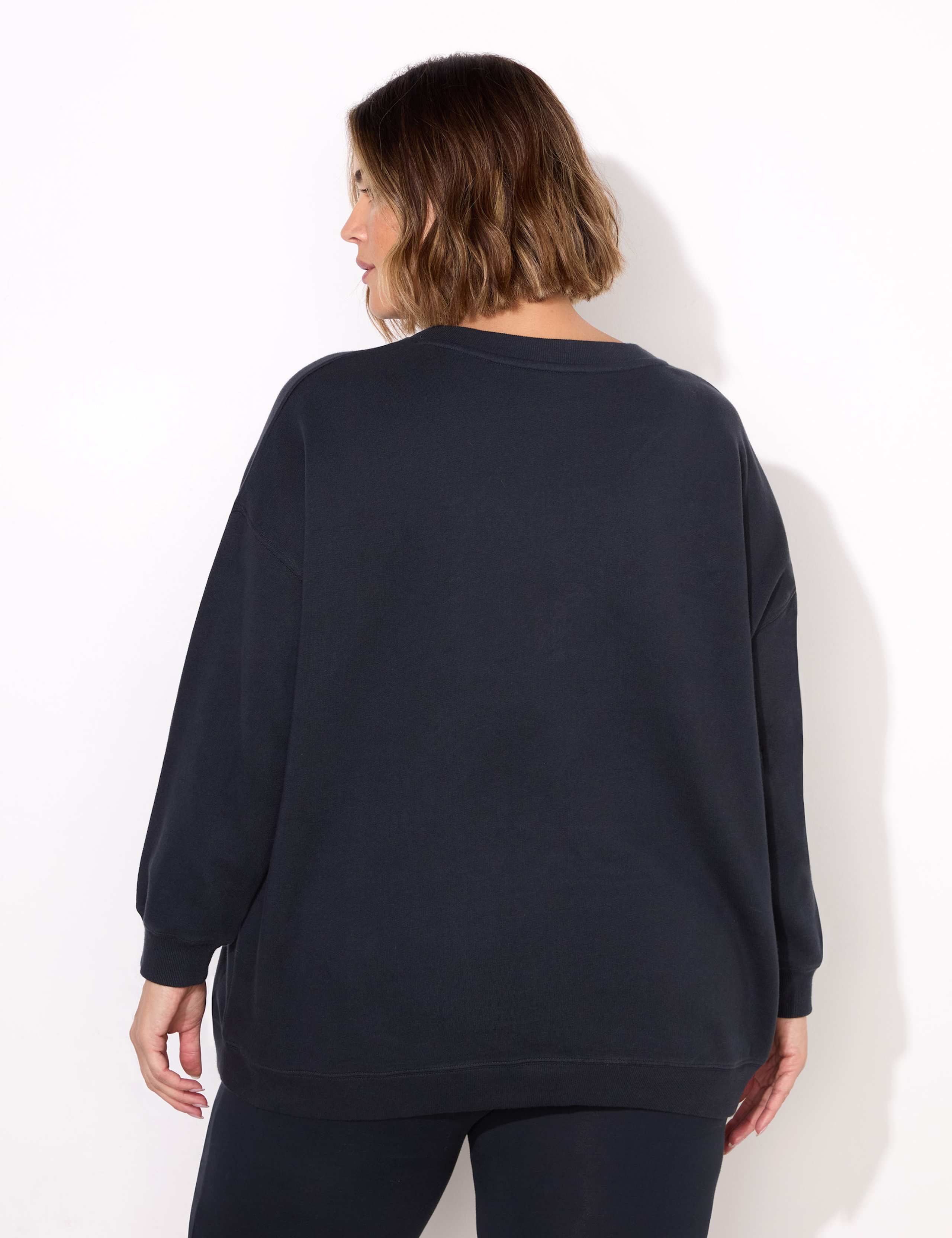 Pure Cotton Oversized Slogan Sweatshirt 3 of 3