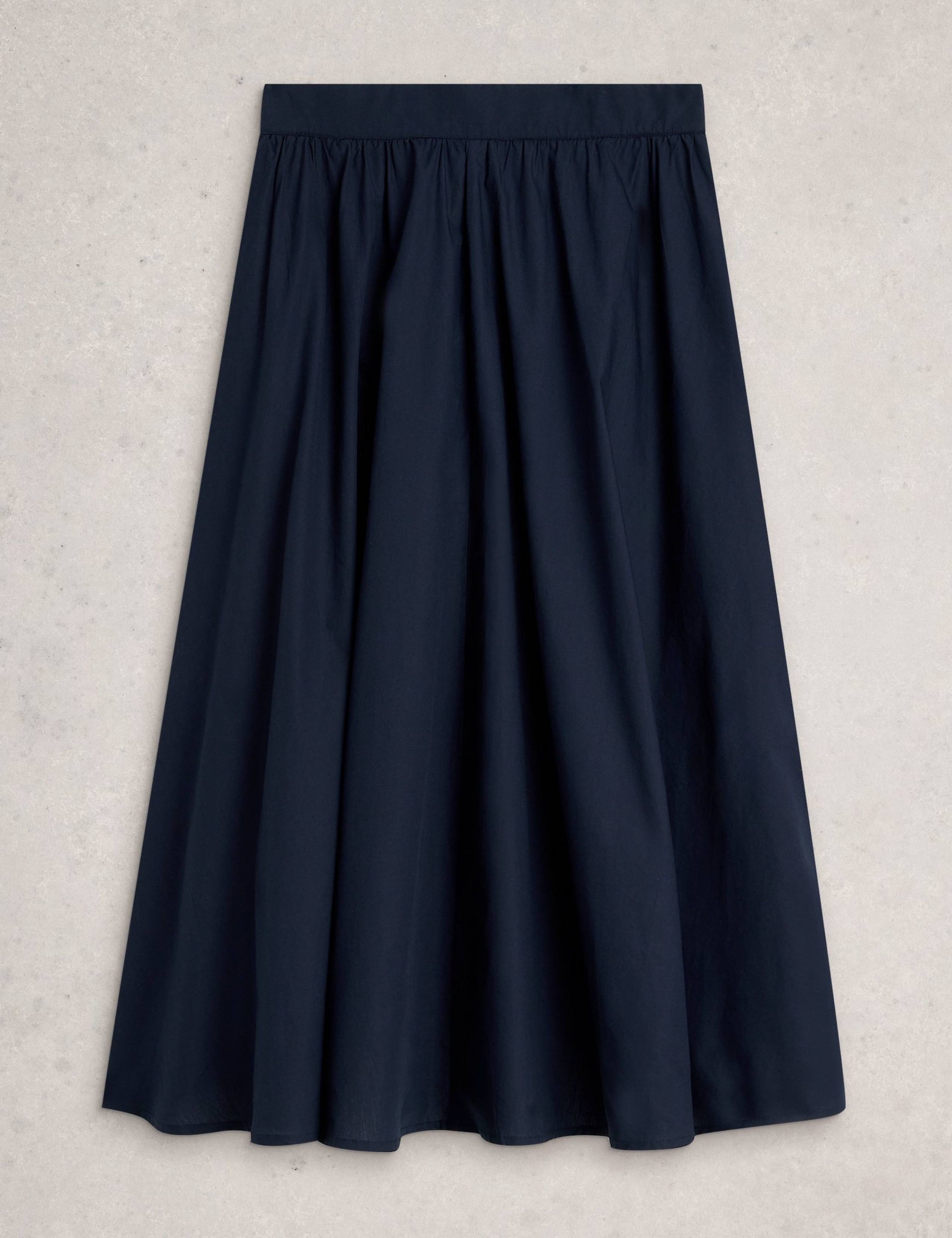 Pure Cotton Midi A-Line Skirt 2 of 6