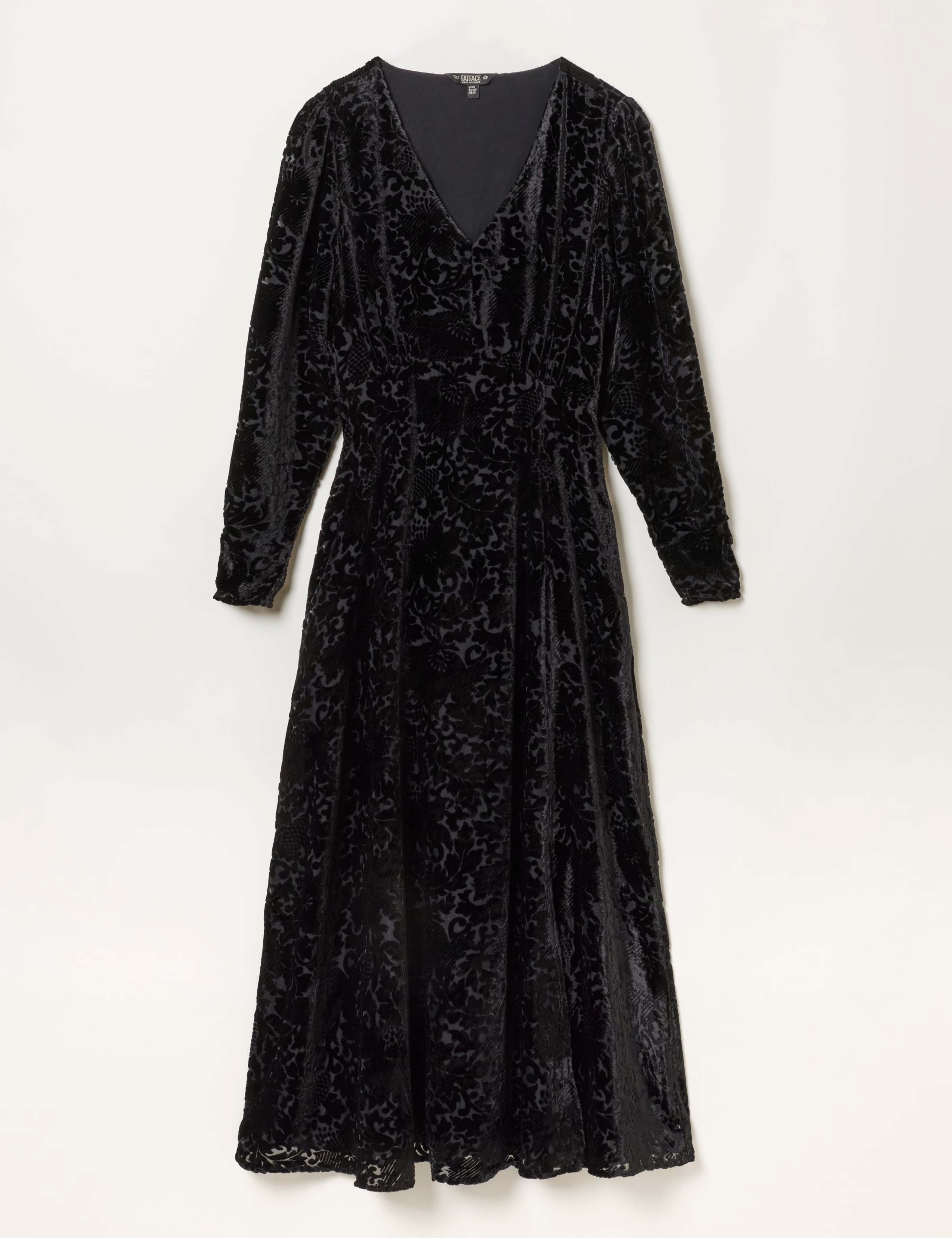 Embroidered V Neck Devoree Midi Tea Dress 2 of 5