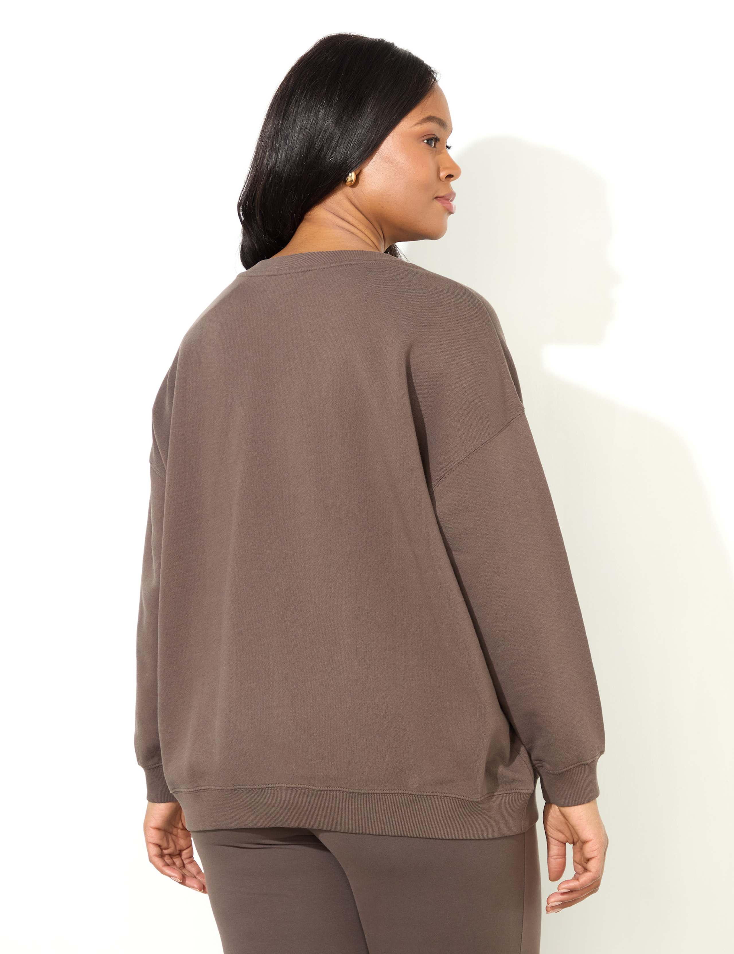Pure Cotton Embroidered Relaxed Sweatshirt 5 of 5