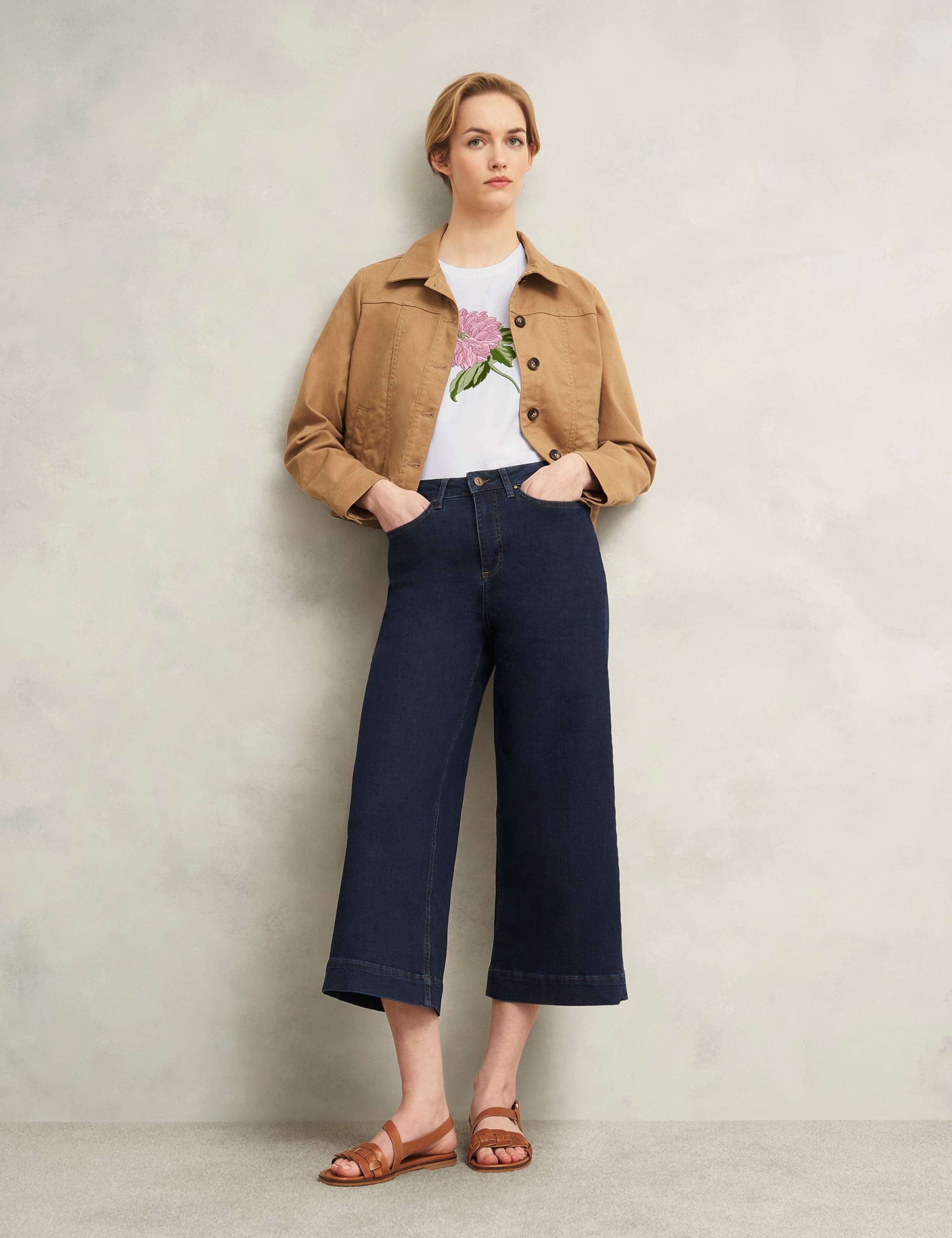 Pure Cotton Embroidered Flower T-Shirt 7 of 7