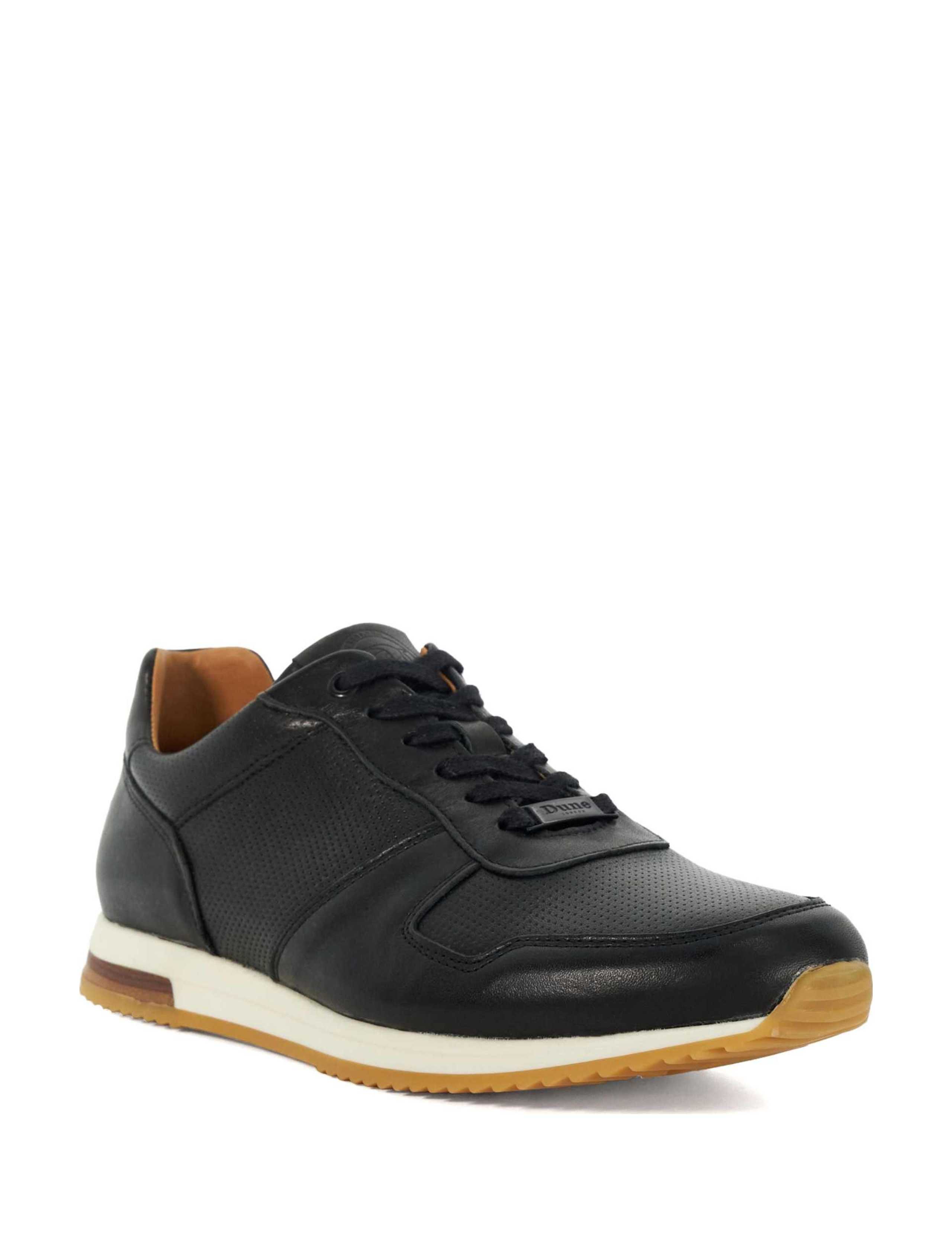 Wide Fit Leather Lace Up Trainers 2 of 7