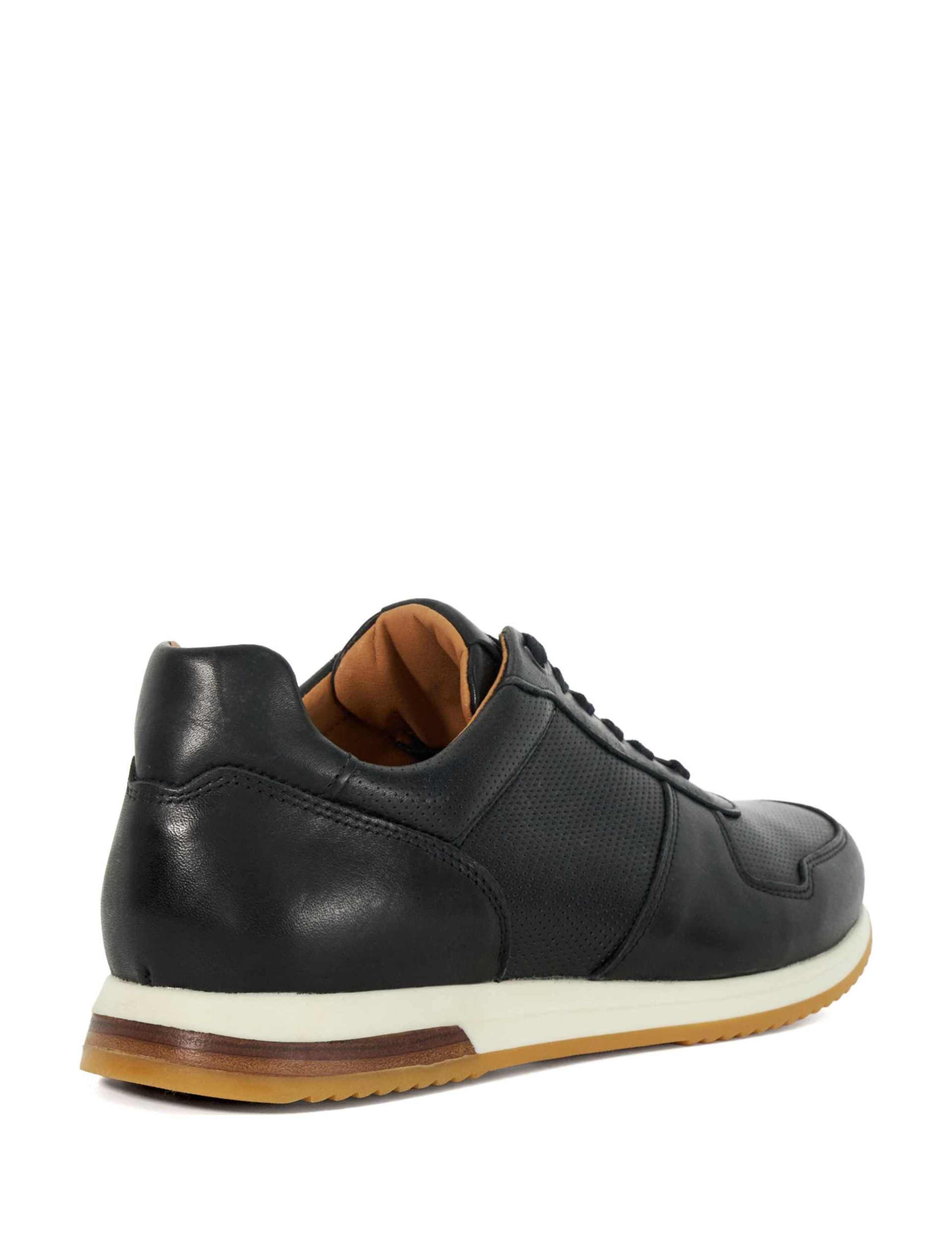 Wide Fit Leather Lace Up Trainers 3 of 7