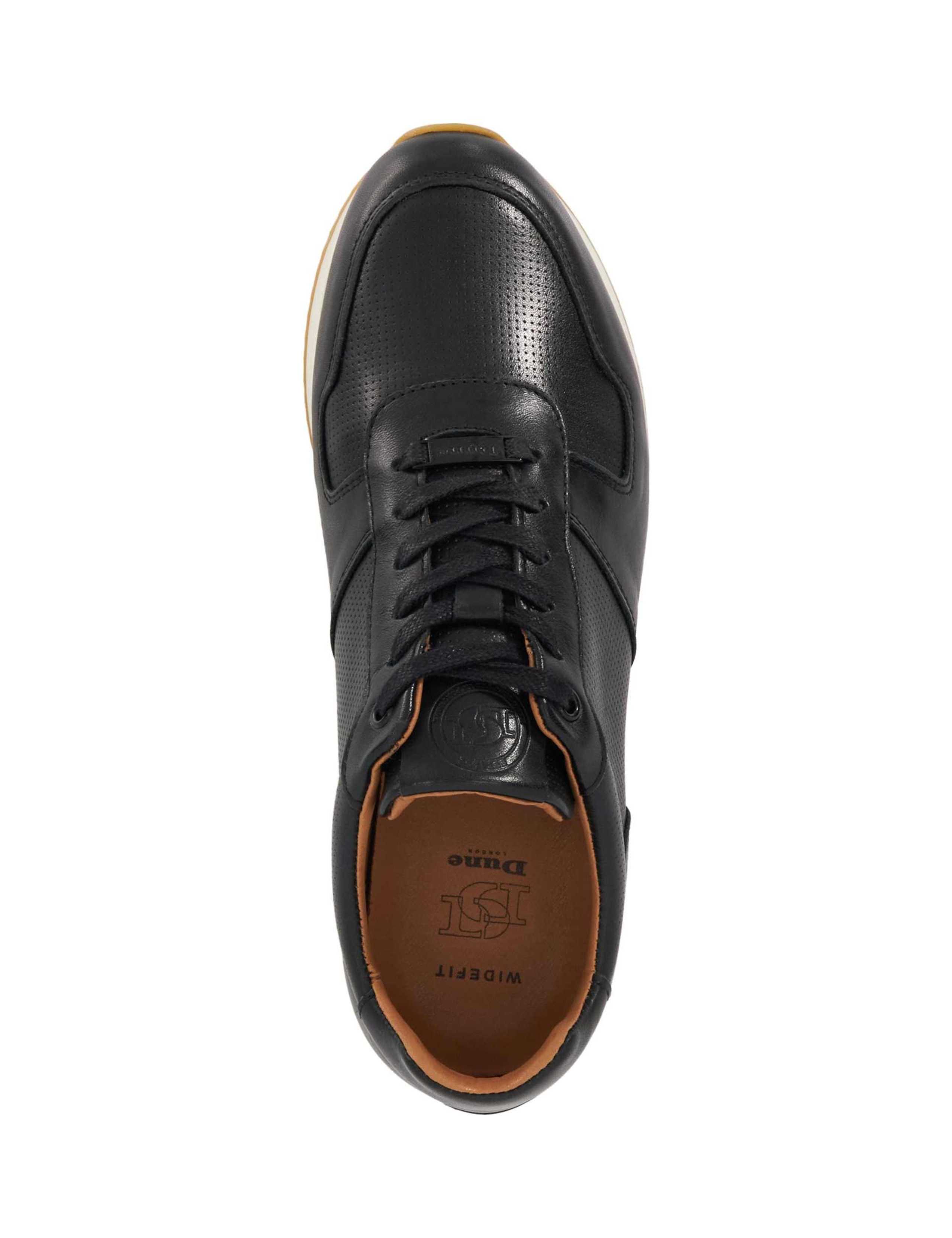 Wide Fit Leather Lace Up Trainers 4 of 7
