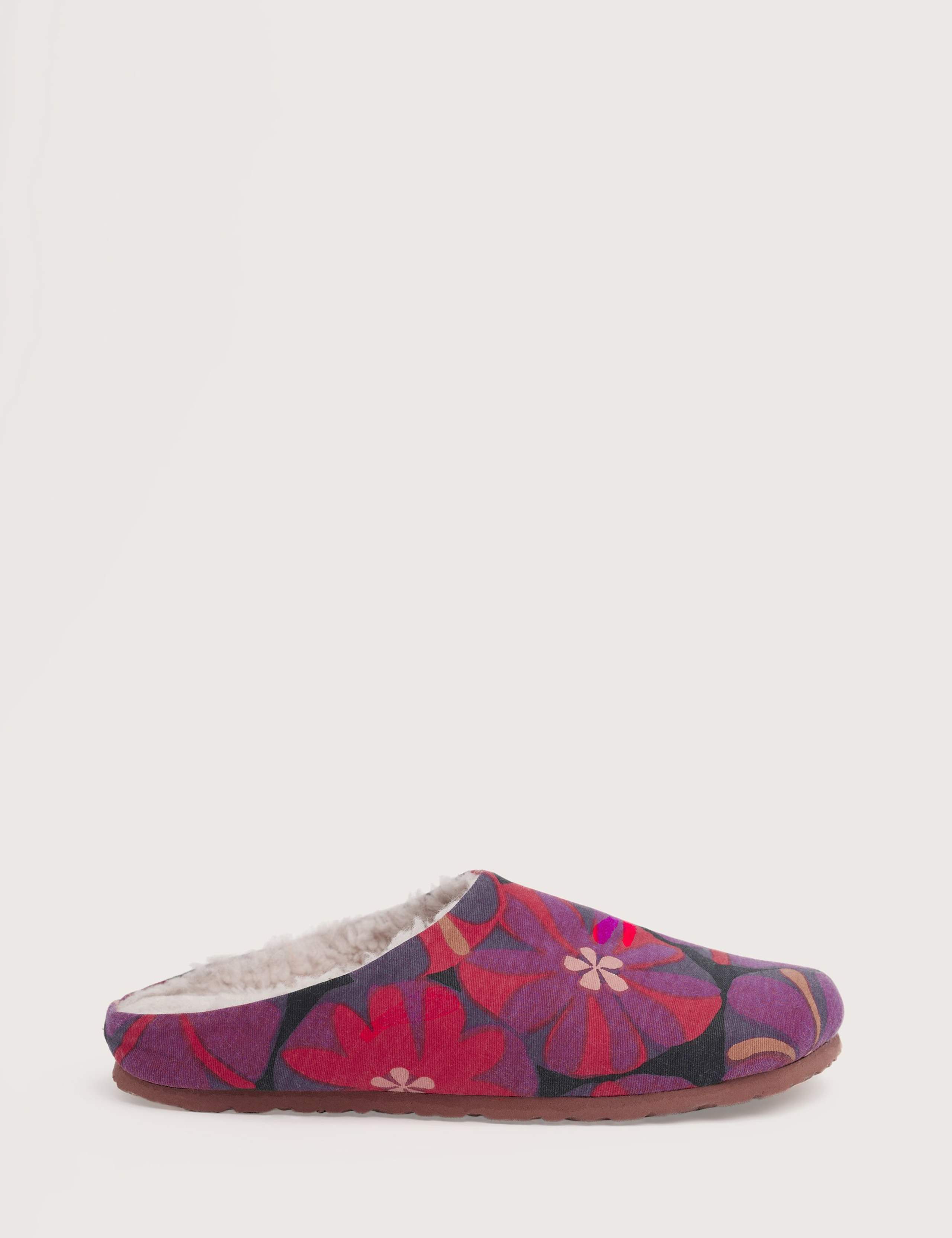 Cotton Floral Mule Slippers 1 of 6