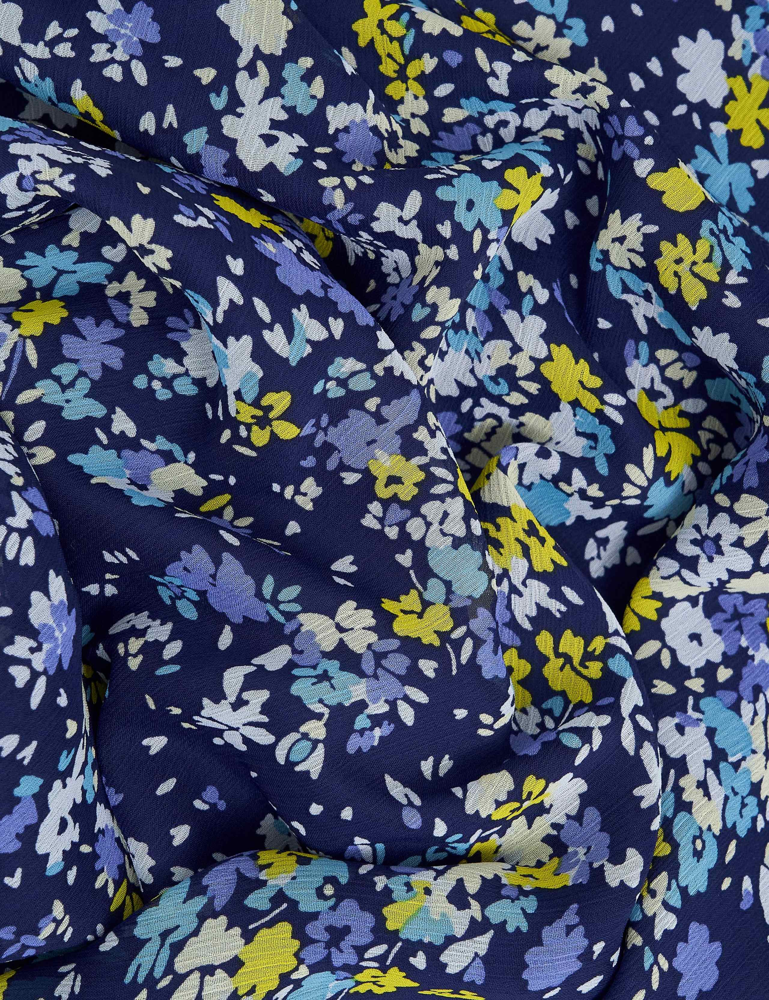 Floral Cut Out Detail Midi Skater Dress 8 of 8