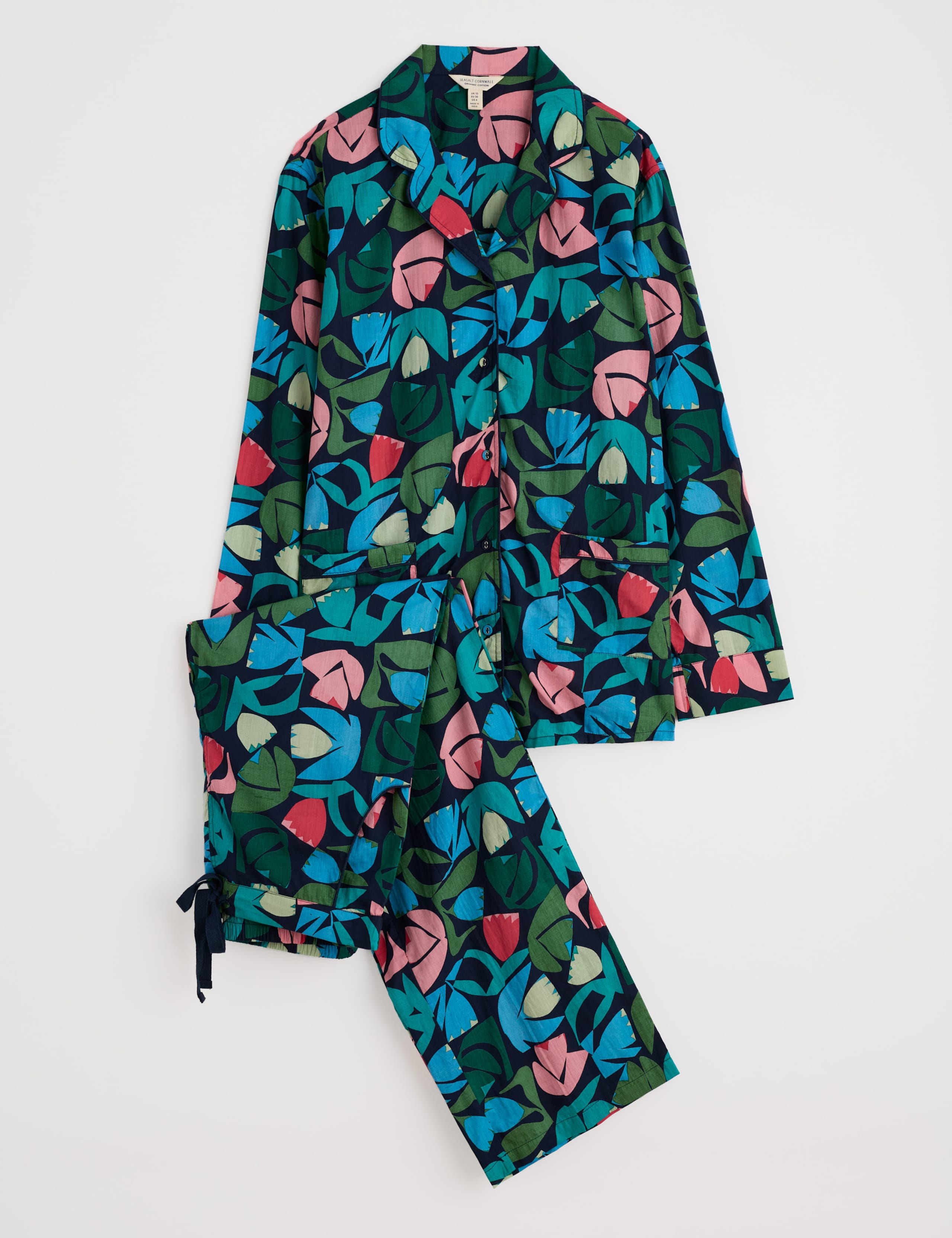 Pure Cotton Floral Pyjama Set 2 of 4
