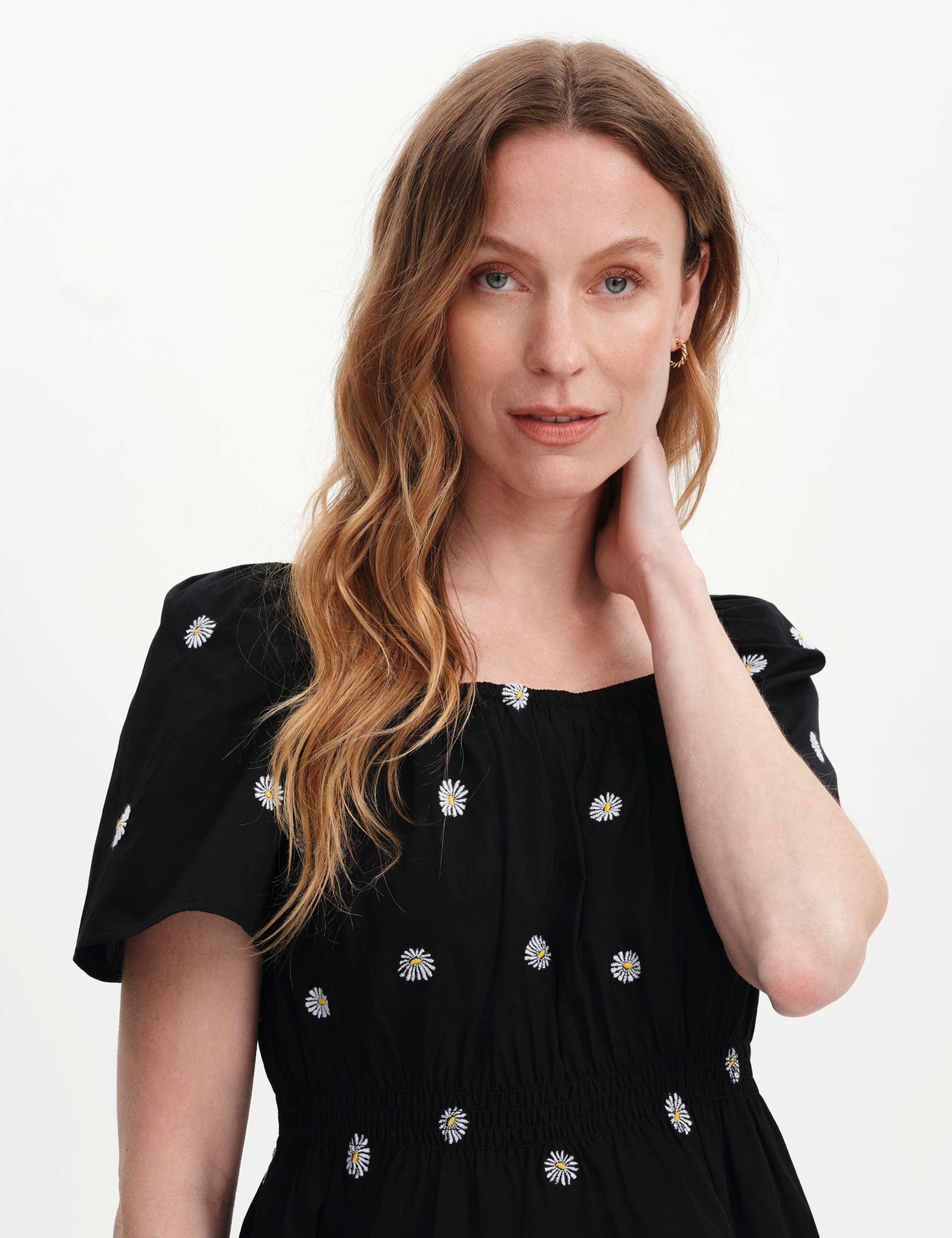 Pure Cotton Floral Embroidered Peplum Top 6 of 6
