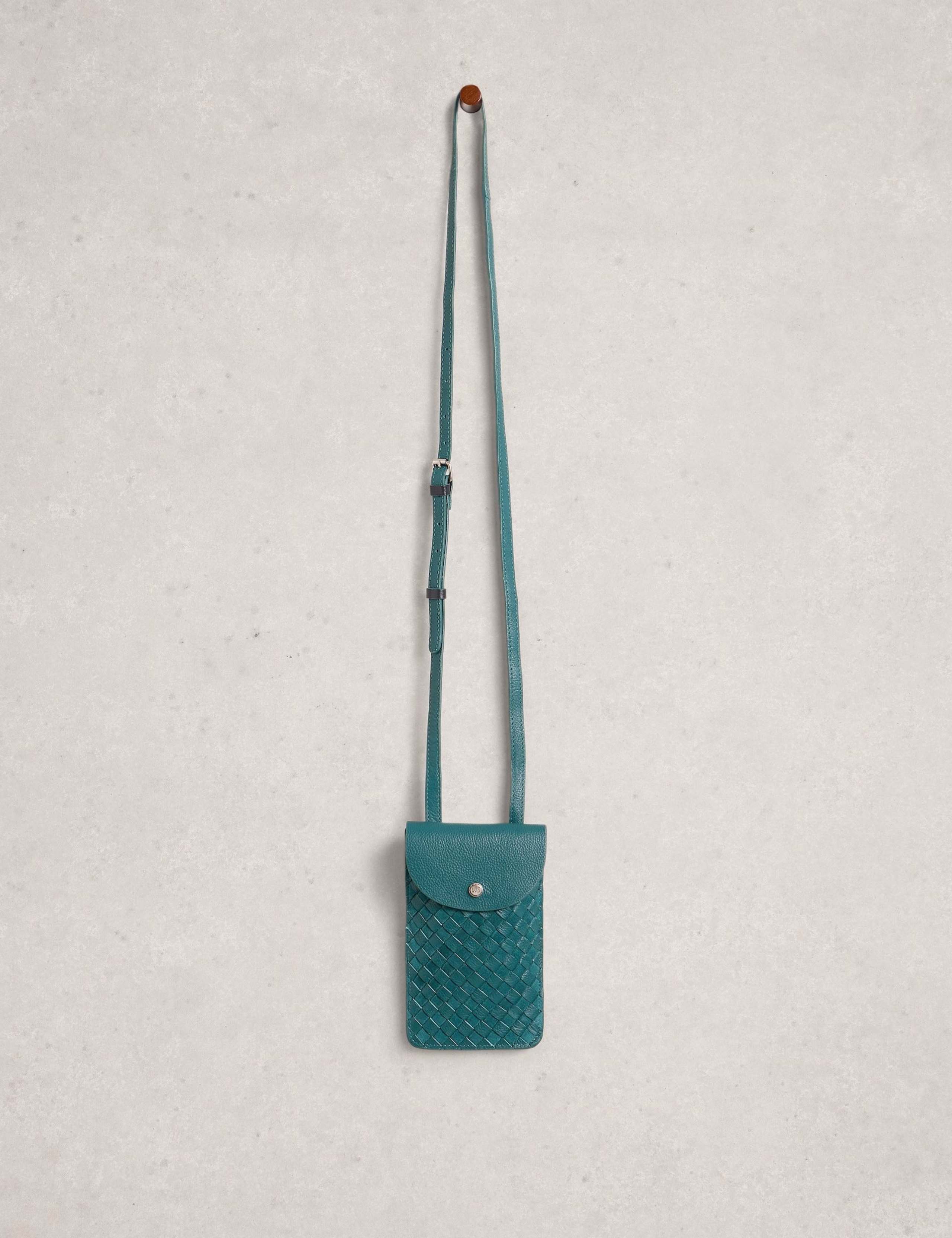 Leather Woven Phone Bag 3 of 4