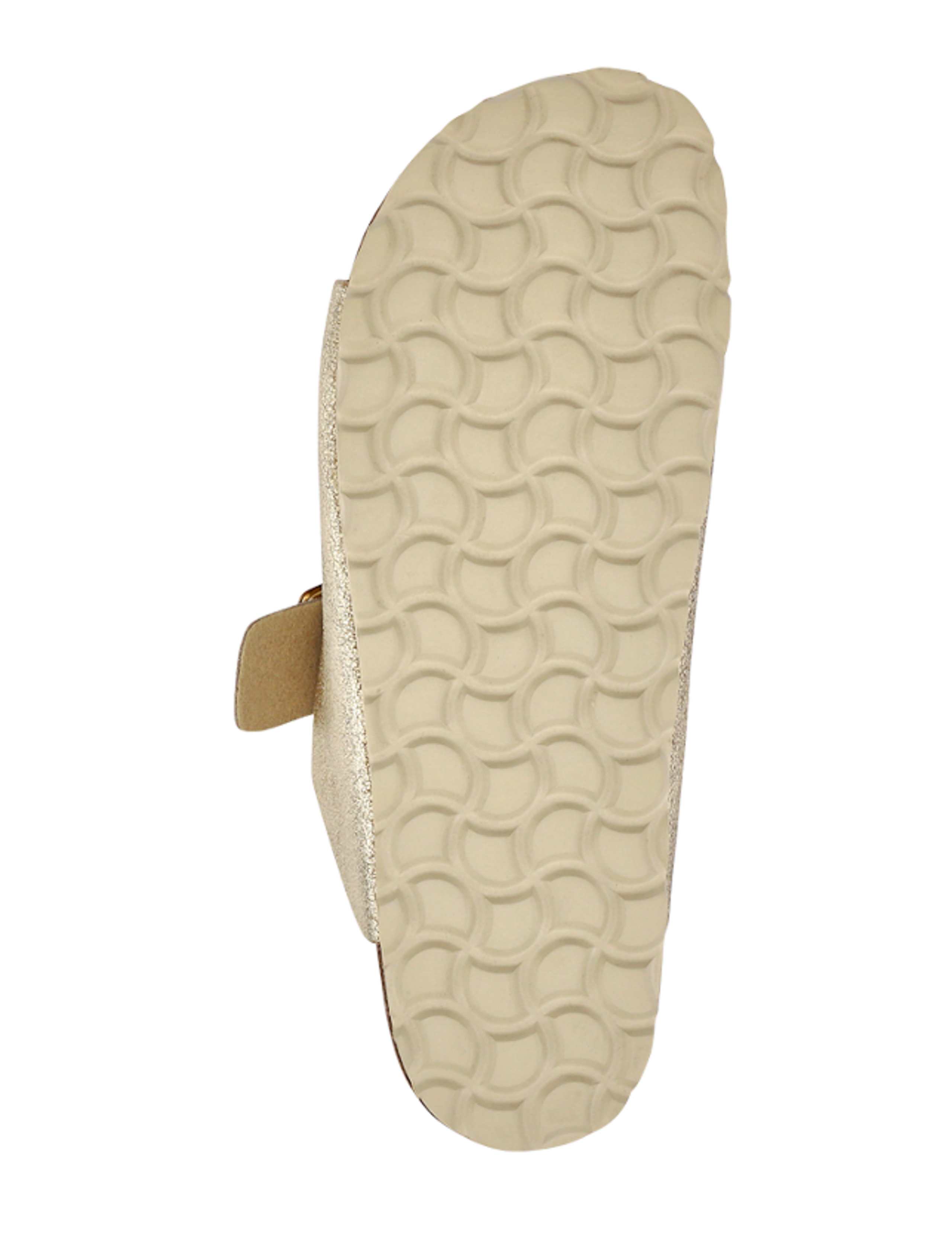 Leather Metallic Buckle Flat Sandals 5 of 7